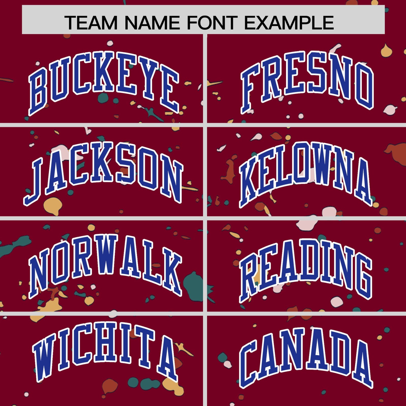 Custom Crimson Royal Blue White Spray Painting Graffiti Pattern Personalization T-shirt| KXKSHOP