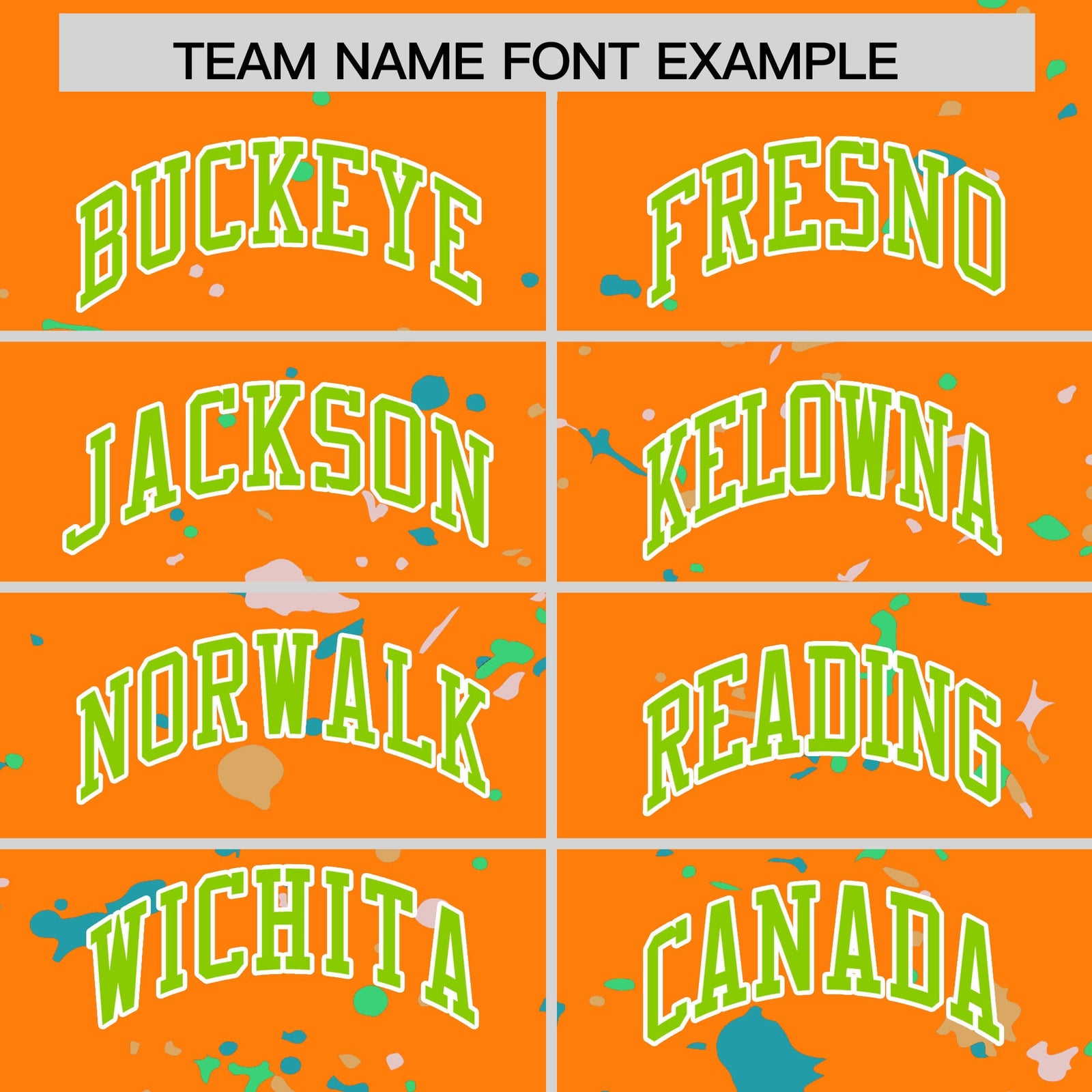 Custom Orange Neon Green White Spray Painting Graffiti Pattern Personalization T-shirt| KXKSHOP