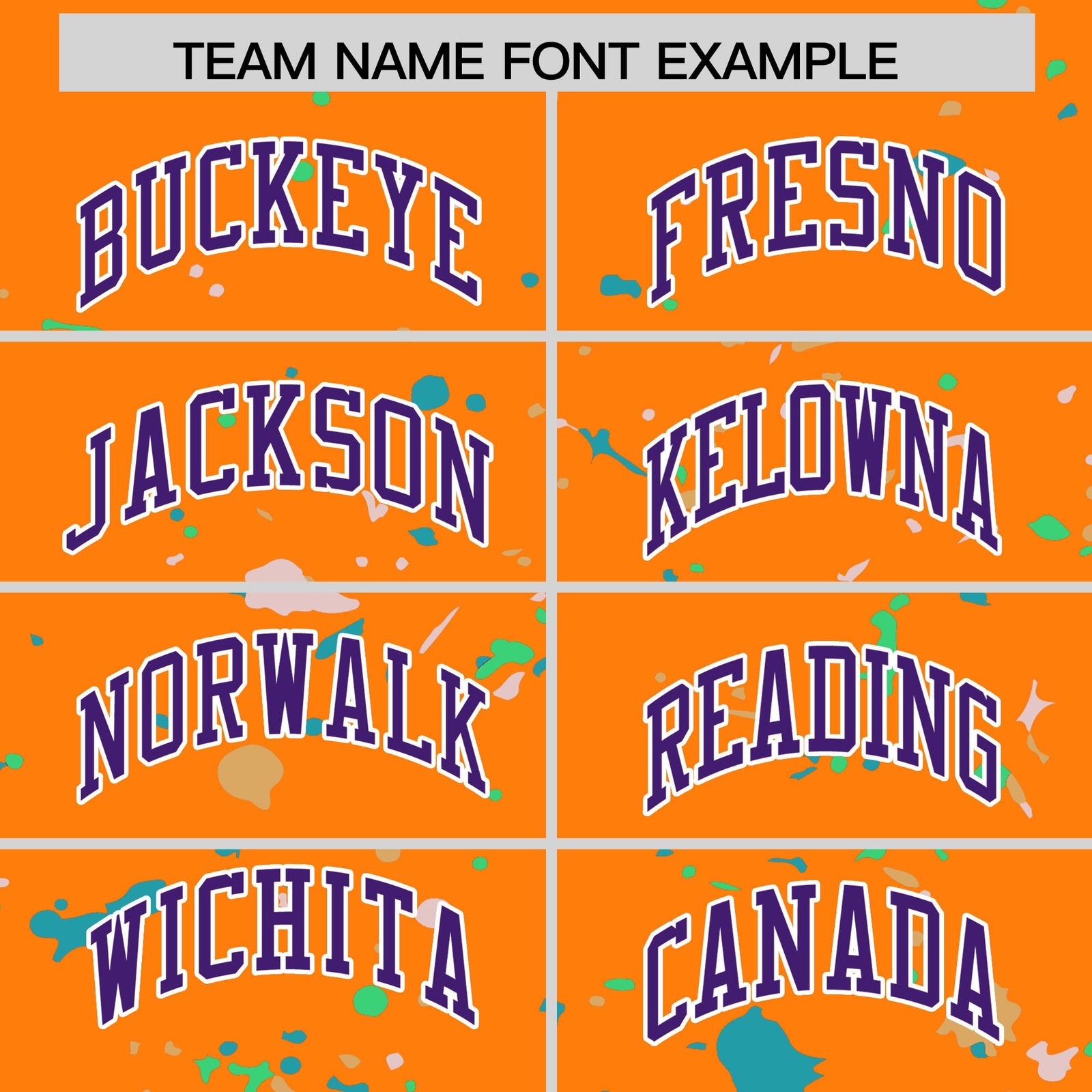 Custom Orange Purple White Spray Painting Graffiti Pattern Personalization T-shirt| KXKSHOP