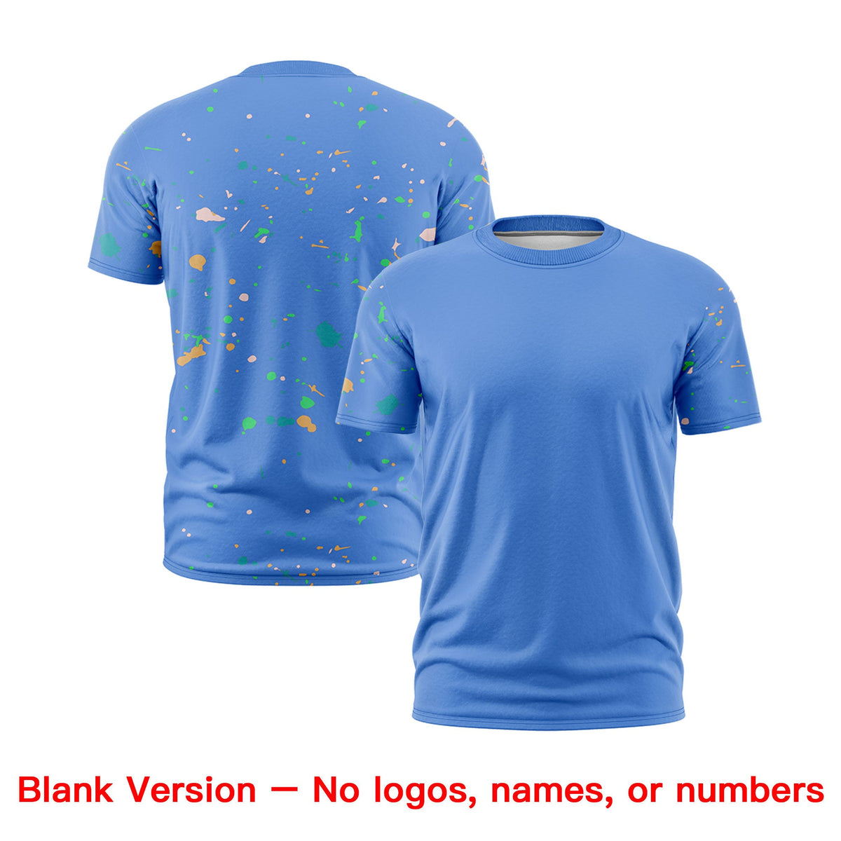 Custom Light Blue Orange White Spray Painting Graffiti Pattern Personalization T-shirt| KXKSHOP