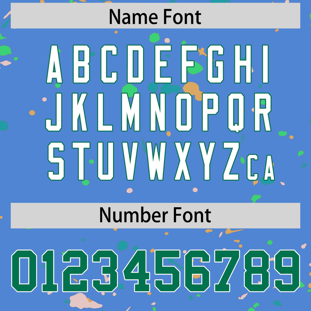 Custom Light Blue Kelly Green White Spray Painting Graffiti Pattern Personalization T-shirt| KXKSHOP