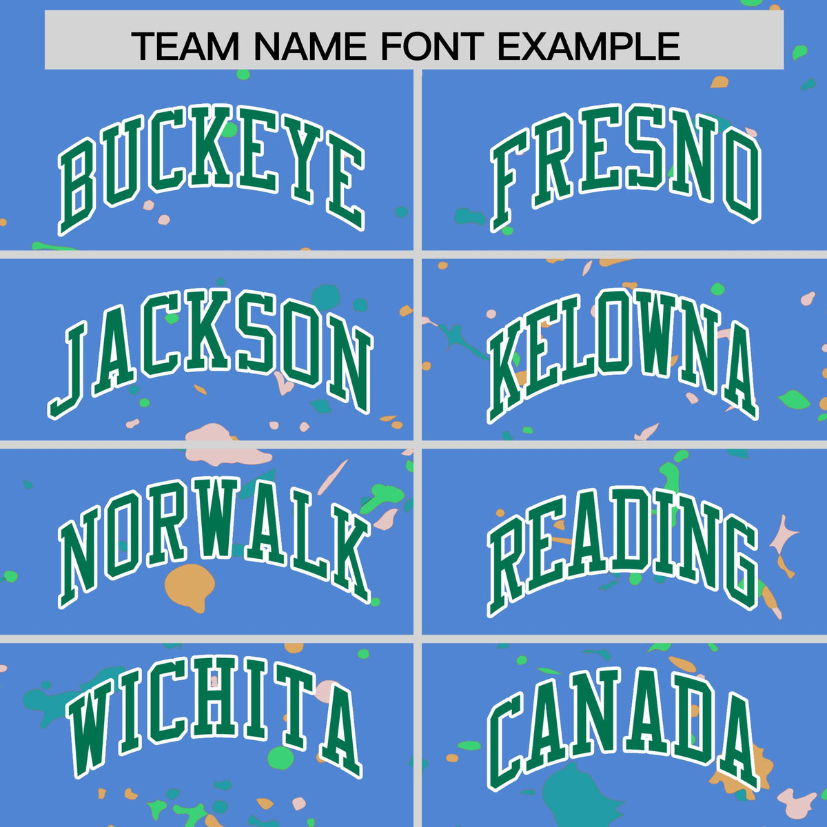 Custom Light Blue Kelly Green White Spray Painting Graffiti Pattern Personalization T-shirt| KXKSHOP