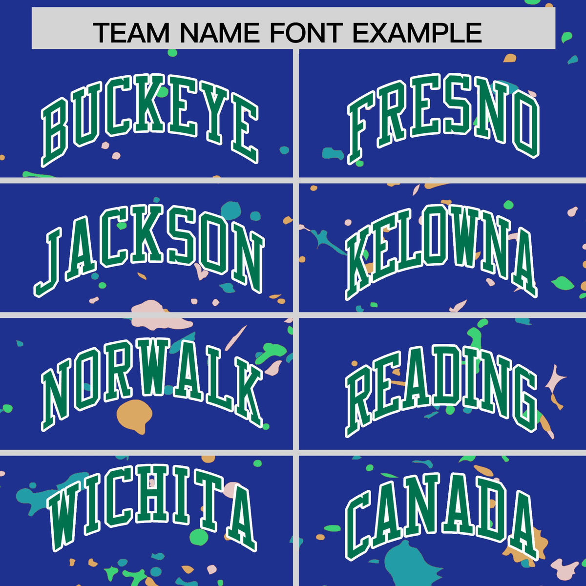 Custom Royal Blue Kelly Green White Spray Painting Graffiti Pattern Personalization T-shirt| KXKSHOP