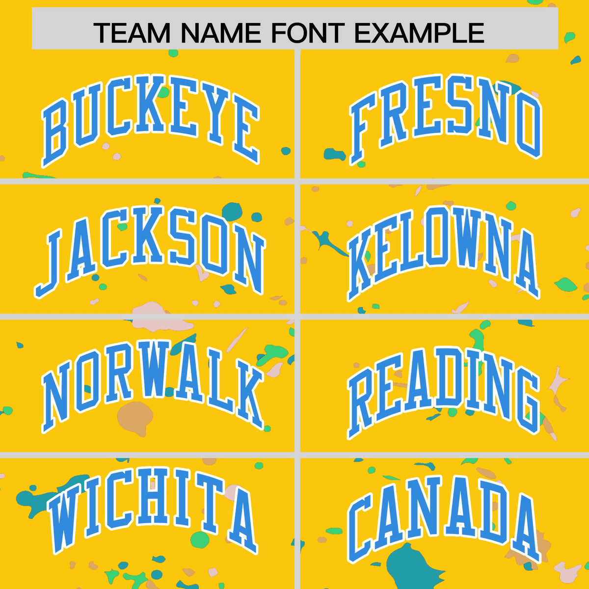 Custom Gold Powder Blue White Spray Painting Graffiti Pattern Personalization T-shirt| KXKSHOP