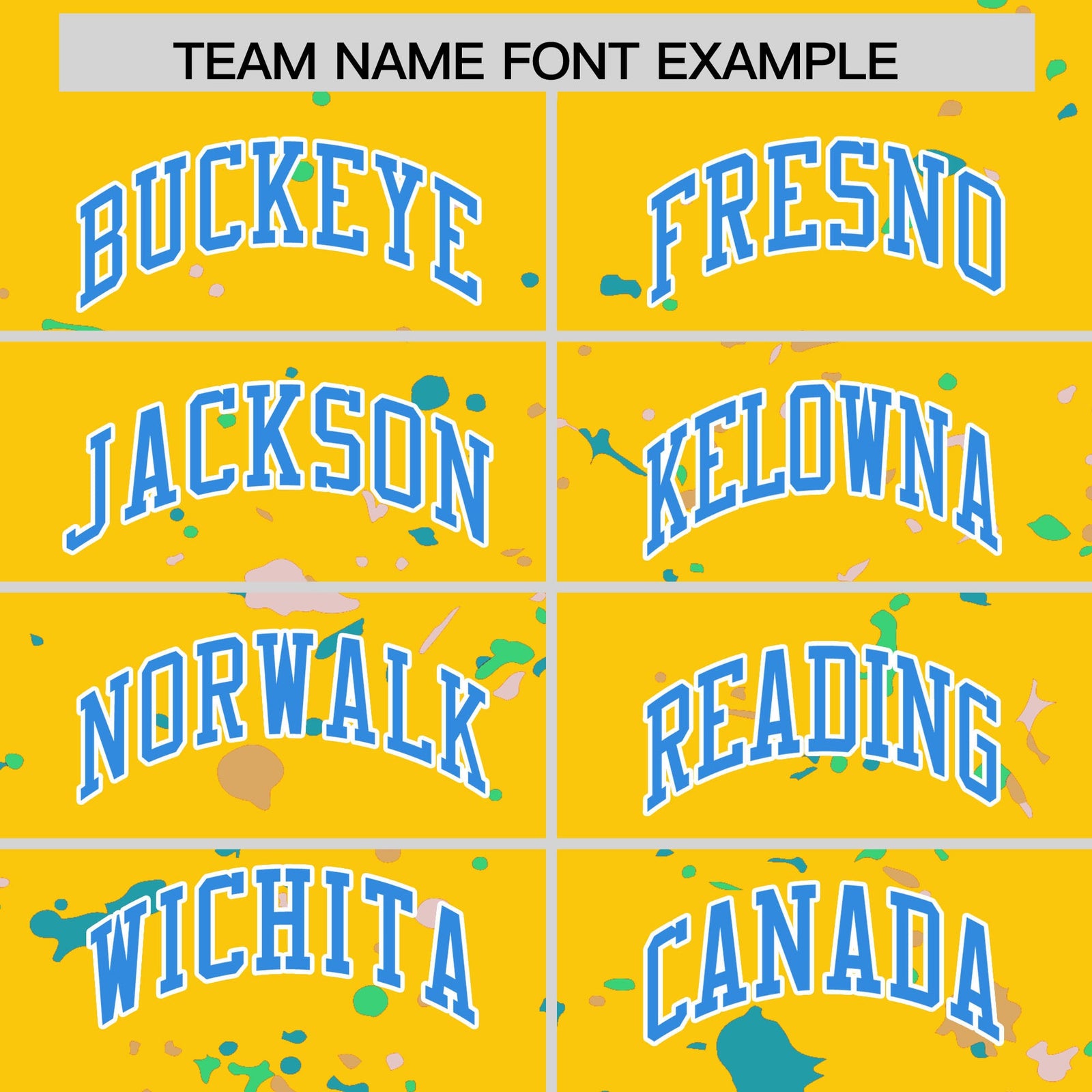 Custom Gold Powder Blue White Spray Painting Graffiti Pattern Personalization T-shirt| KXKSHOP