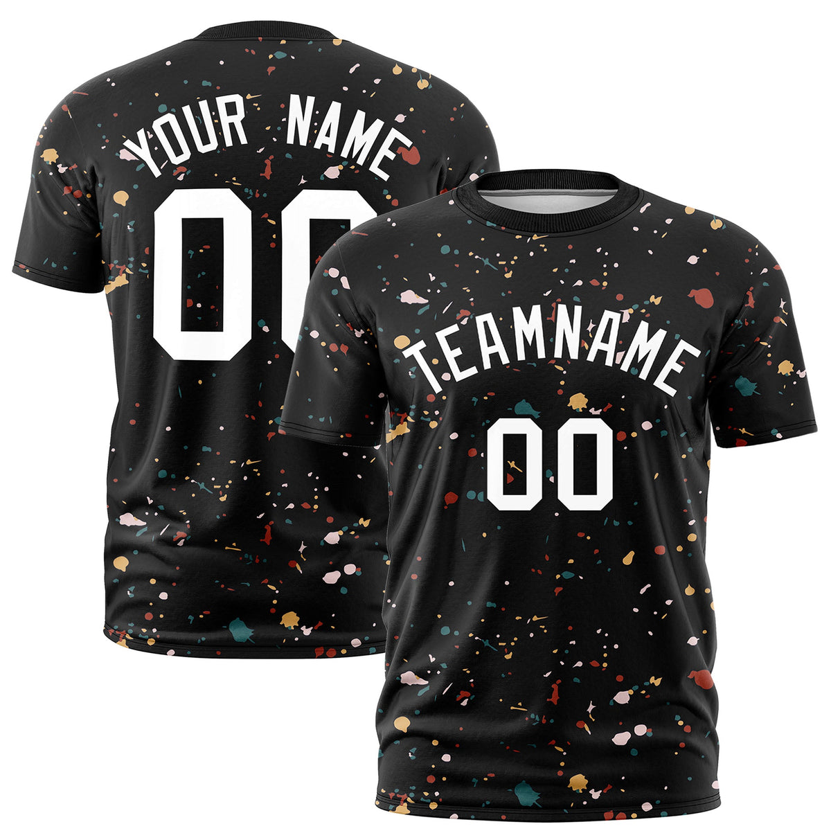 Custom White Black White Spray Painting Graffiti Pattern Personalization T-shirt| KXKSHOP