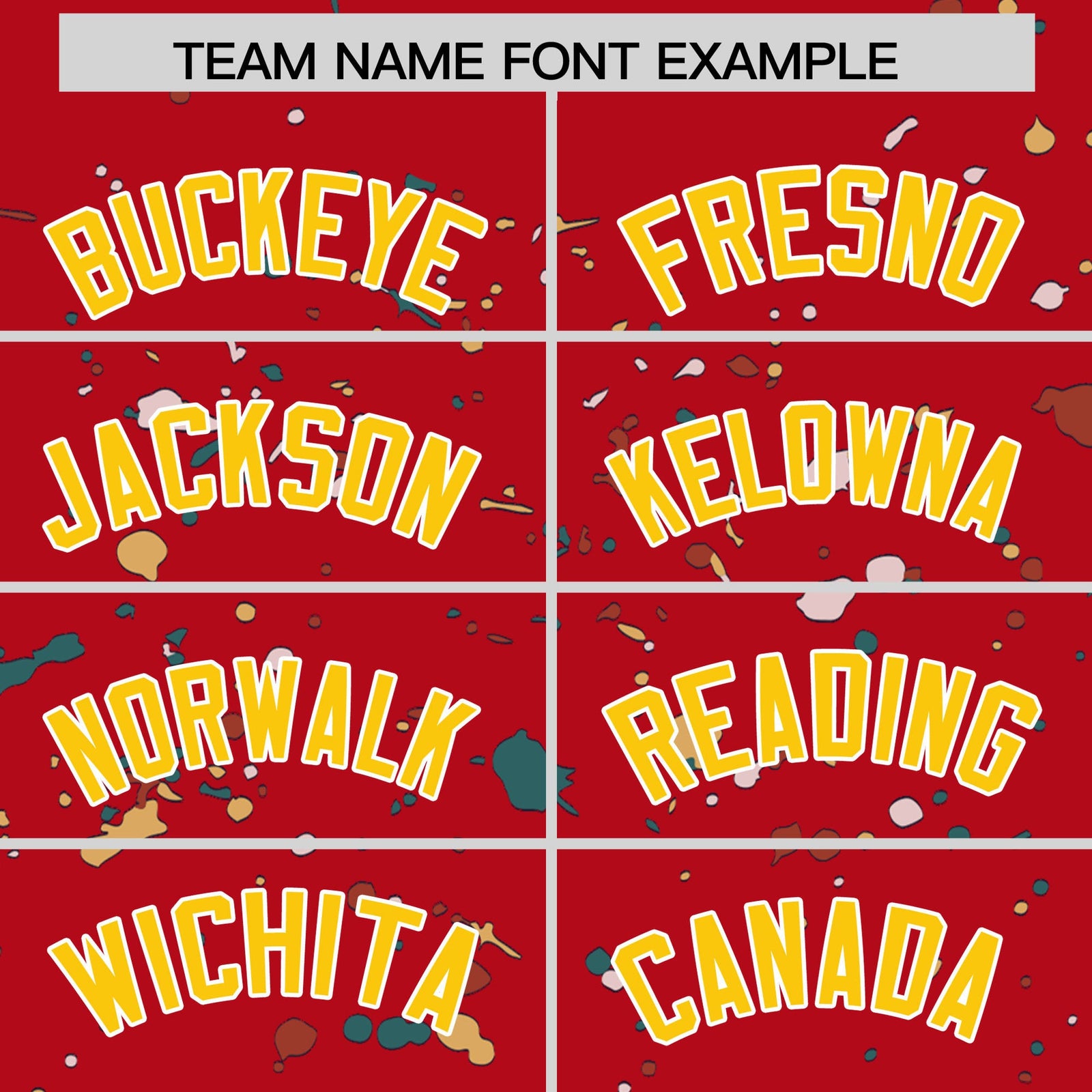 Custom Red Gold White Spray Painting Graffiti Pattern Personalization T-shirt| KXKSHOP