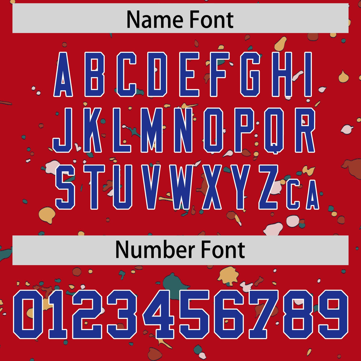 Custom Red Royal Blue White Spray Painting Graffiti Pattern Personalization T-shirt| KXKSHOP