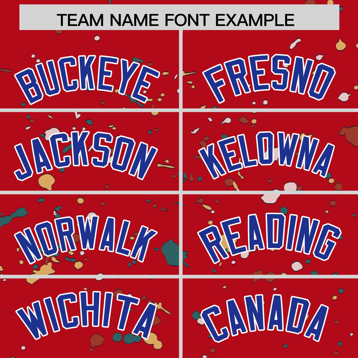 Custom Red Royal Blue White Spray Painting Graffiti Pattern Personalization T-shirt| KXKSHOP