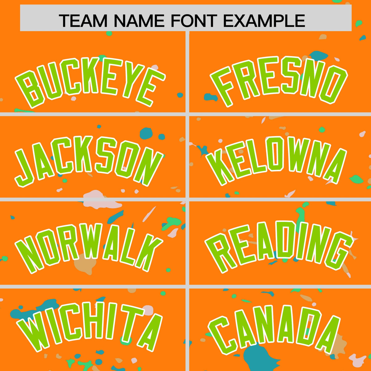 Custom Orange Neon Green White Spray Painting Graffiti Pattern Personalization T-shirt| KXKSHOP