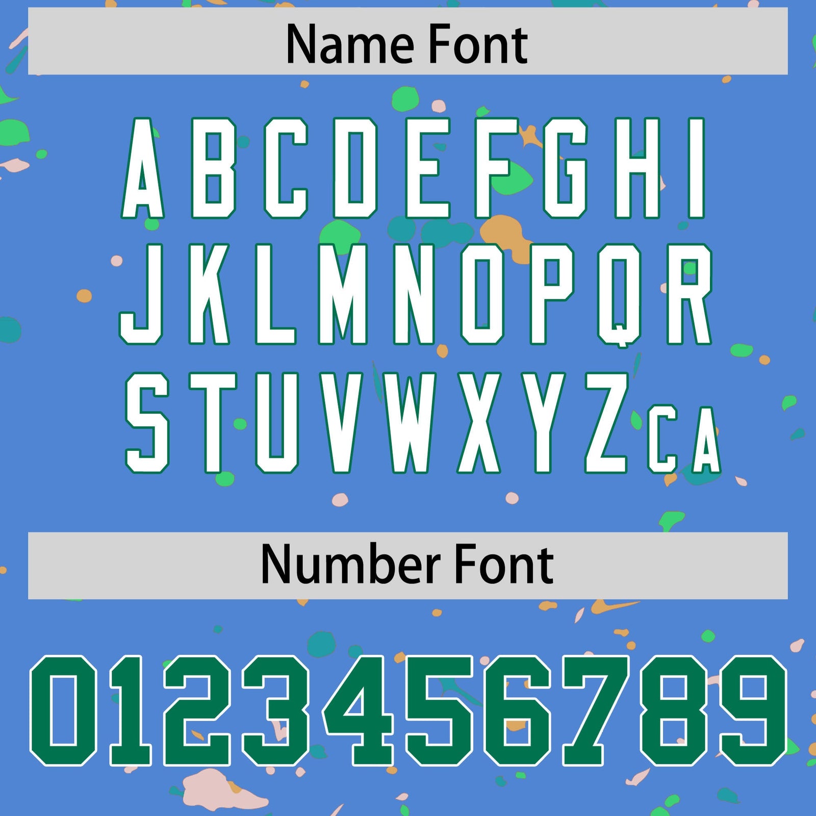 Custom Light Blue Kelly Green White Spray Painting Graffiti Pattern Personalization T-shirt| KXKSHOP