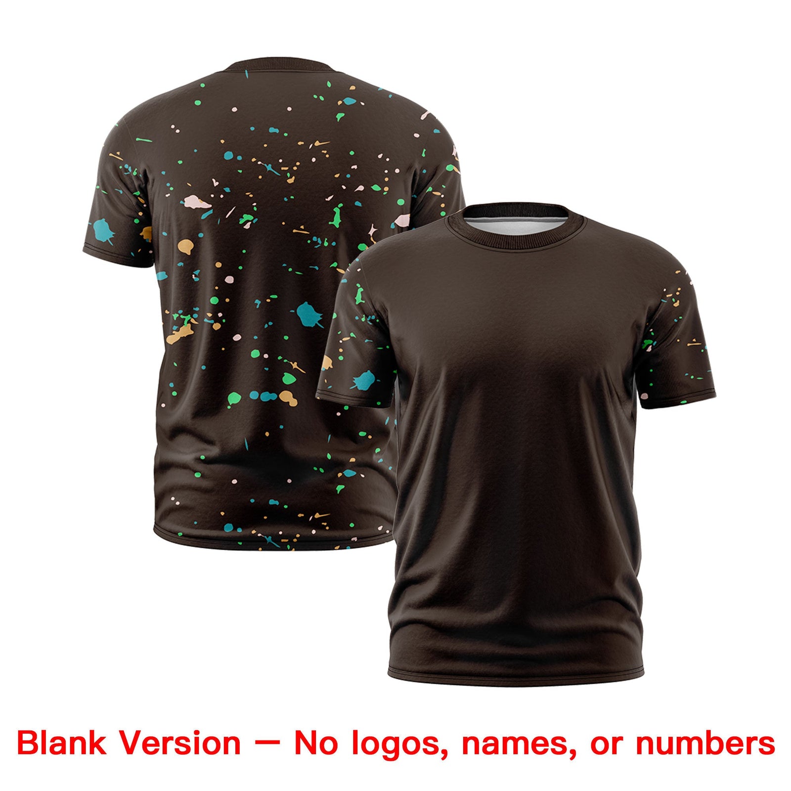 Custom Brown Light Brown Cream Spray Painting Graffiti Pattern Personalization T-shirt| KXKSHOP