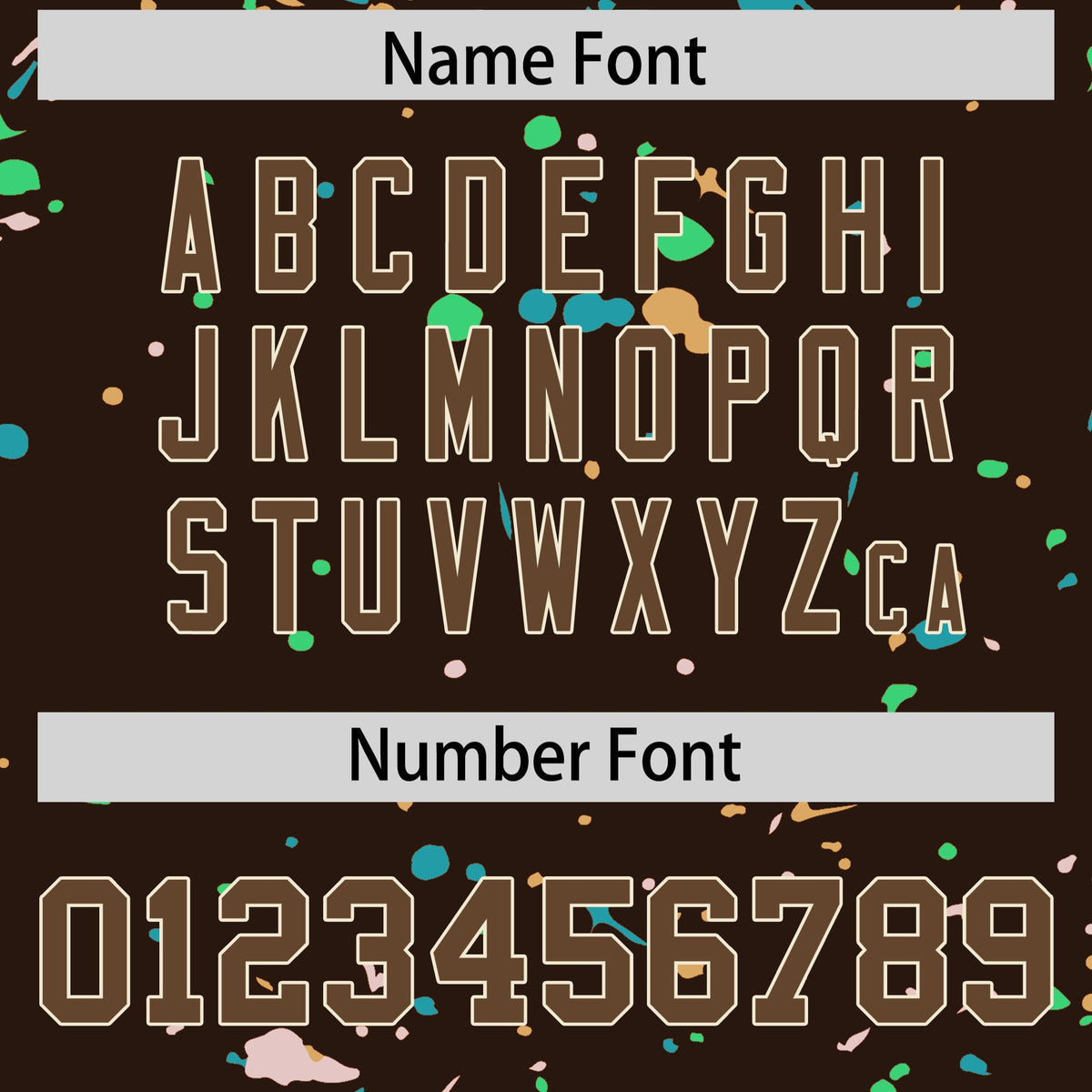 Custom Brown Light Brown Cream Spray Painting Graffiti Pattern Personalization T-shirt| KXKSHOP