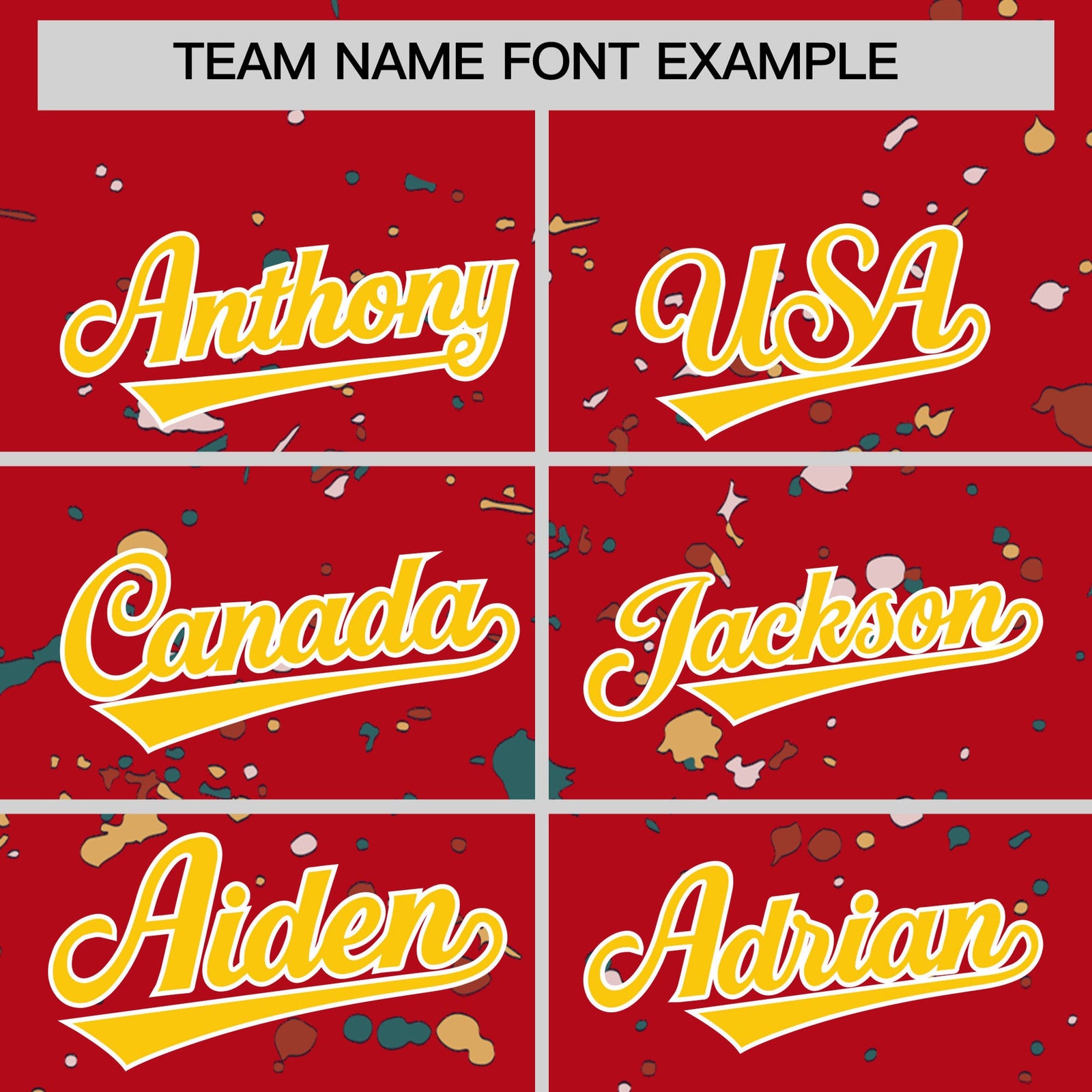 Custom Red Gold White Spray Painting Graffiti Pattern Personalization T-shirt| KXKSHOP