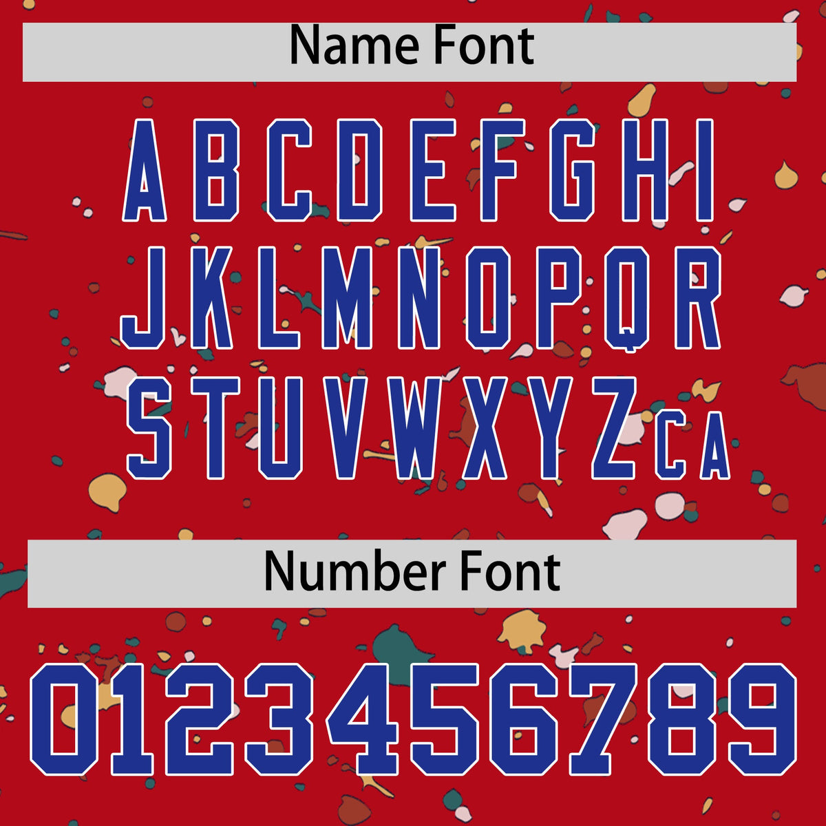 Custom Red Royal Blue White Spray Painting Graffiti Pattern Personalization T-shirt| KXKSHOP