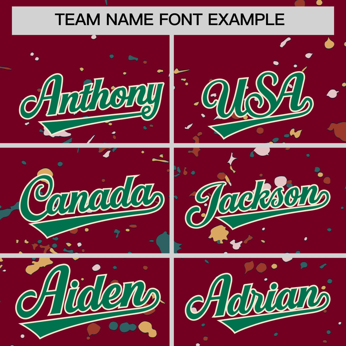 Custom Crimson Kelly Green Cream Spray Painting Graffiti Pattern Personalization T-shirt| KXKSHOP