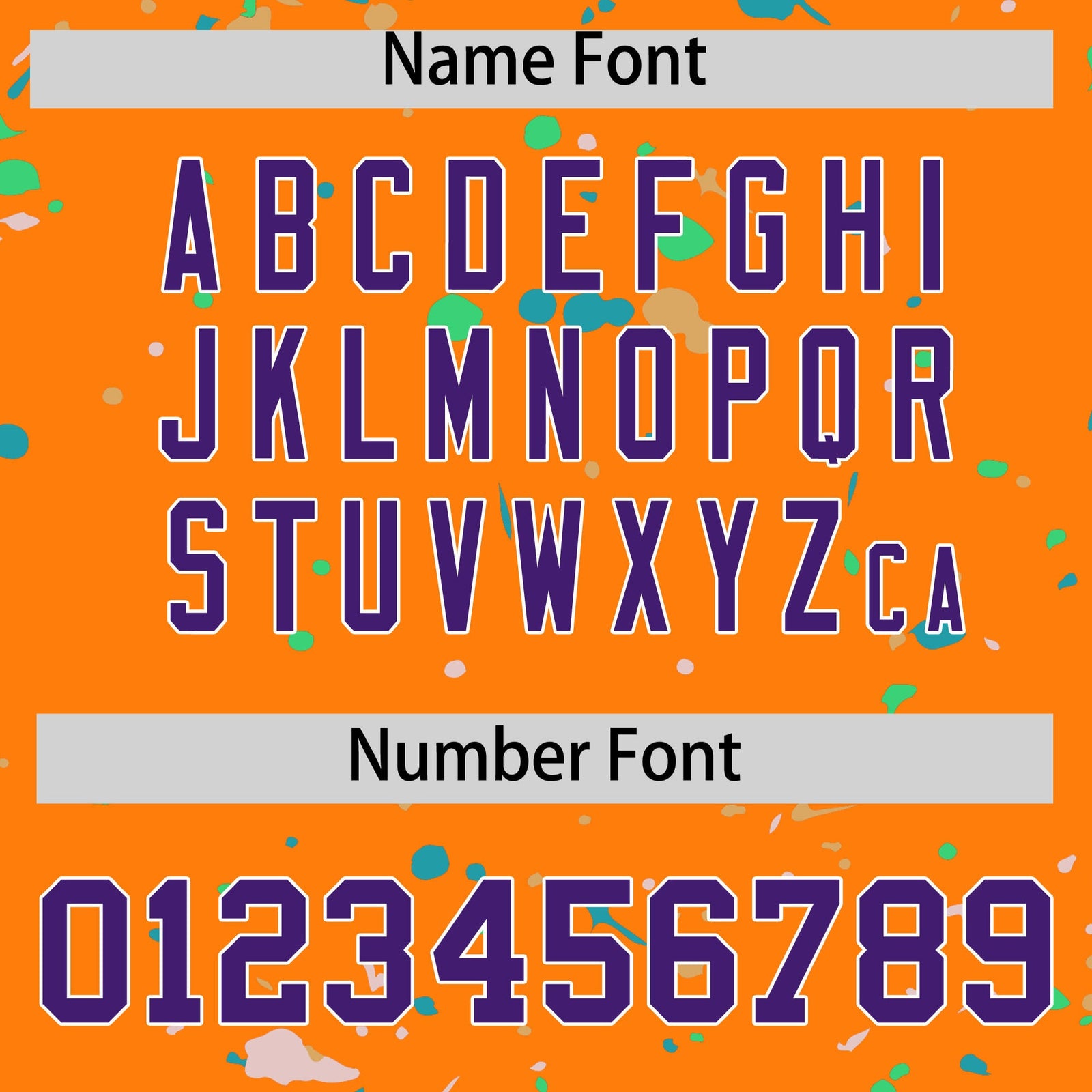 Custom Orange Purple White Spray Painting Graffiti Pattern Personalization T-shirt| KXKSHOP