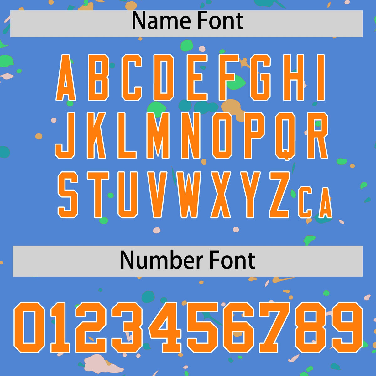 Custom Light Blue Orange White Spray Painting Graffiti Pattern Personalization T-shirt| KXKSHOP