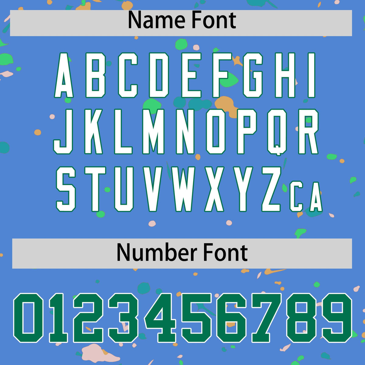 Custom Light Blue Kelly Green White Spray Painting Graffiti Pattern Personalization T-shirt| KXKSHOP