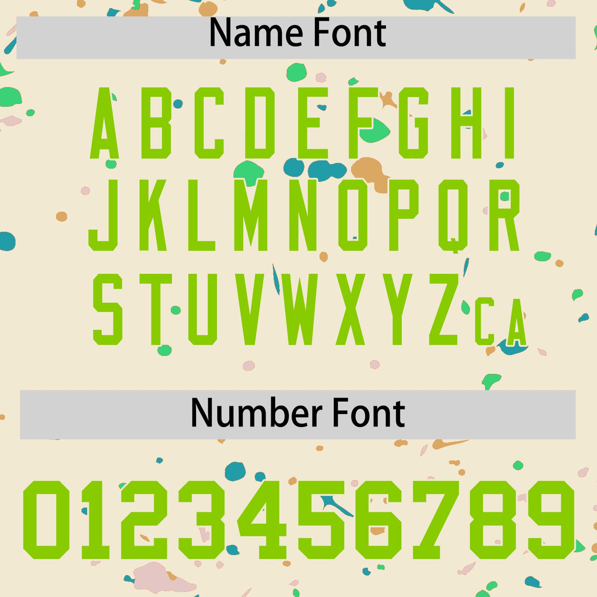 Custom Cream Neon Green Spray Painting Graffiti Pattern Personalization T-shirt| KXKSHOP