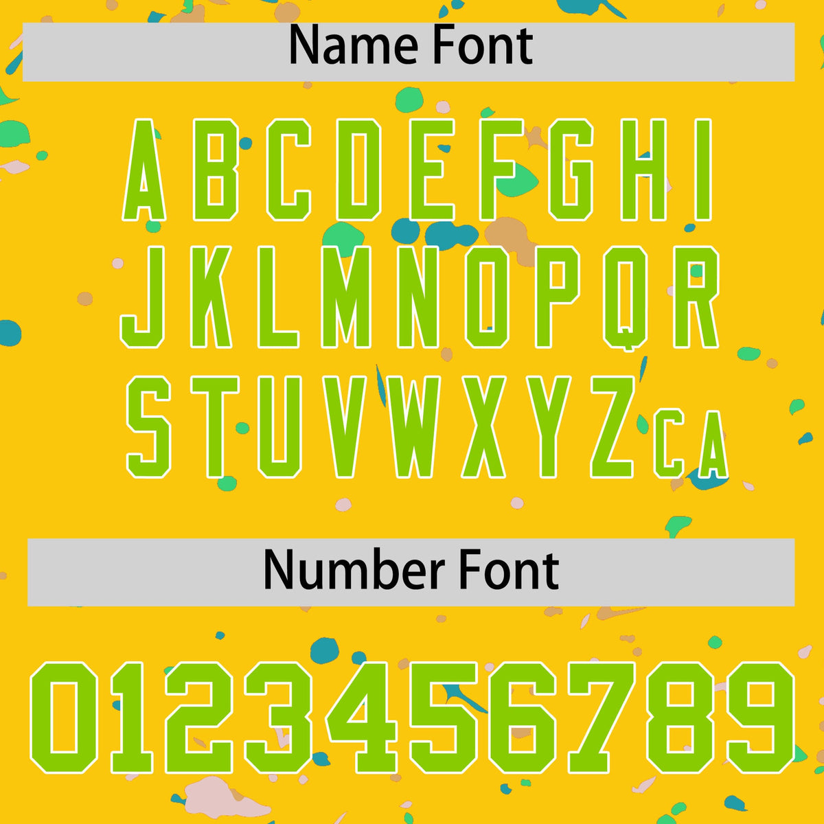 Custom Gold Neon Green White Spray Painting Graffiti Pattern Personalization T-shirt| KXKSHOP