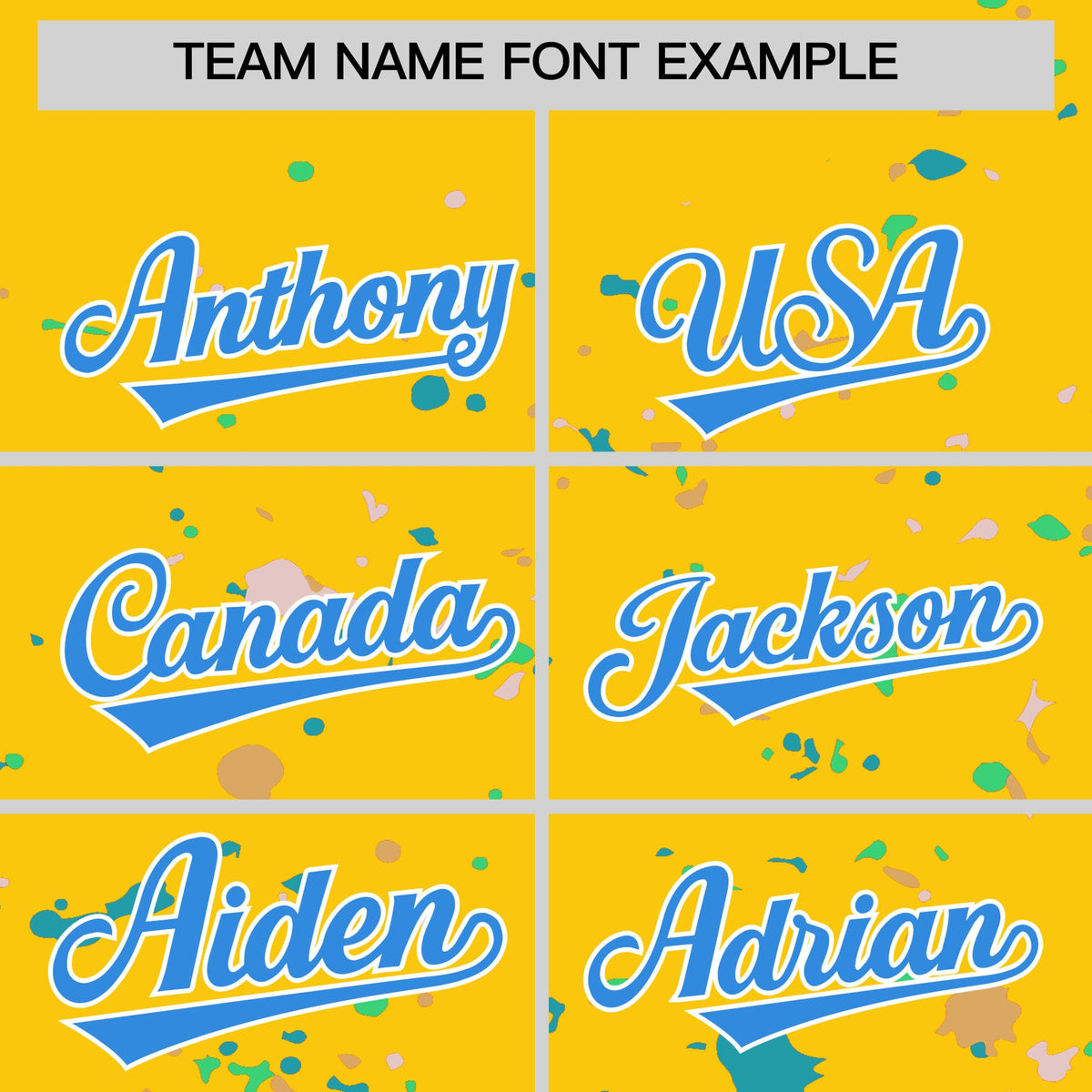 Custom Gold Powder Blue White Spray Painting Graffiti Pattern Personalization T-shirt| KXKSHOP