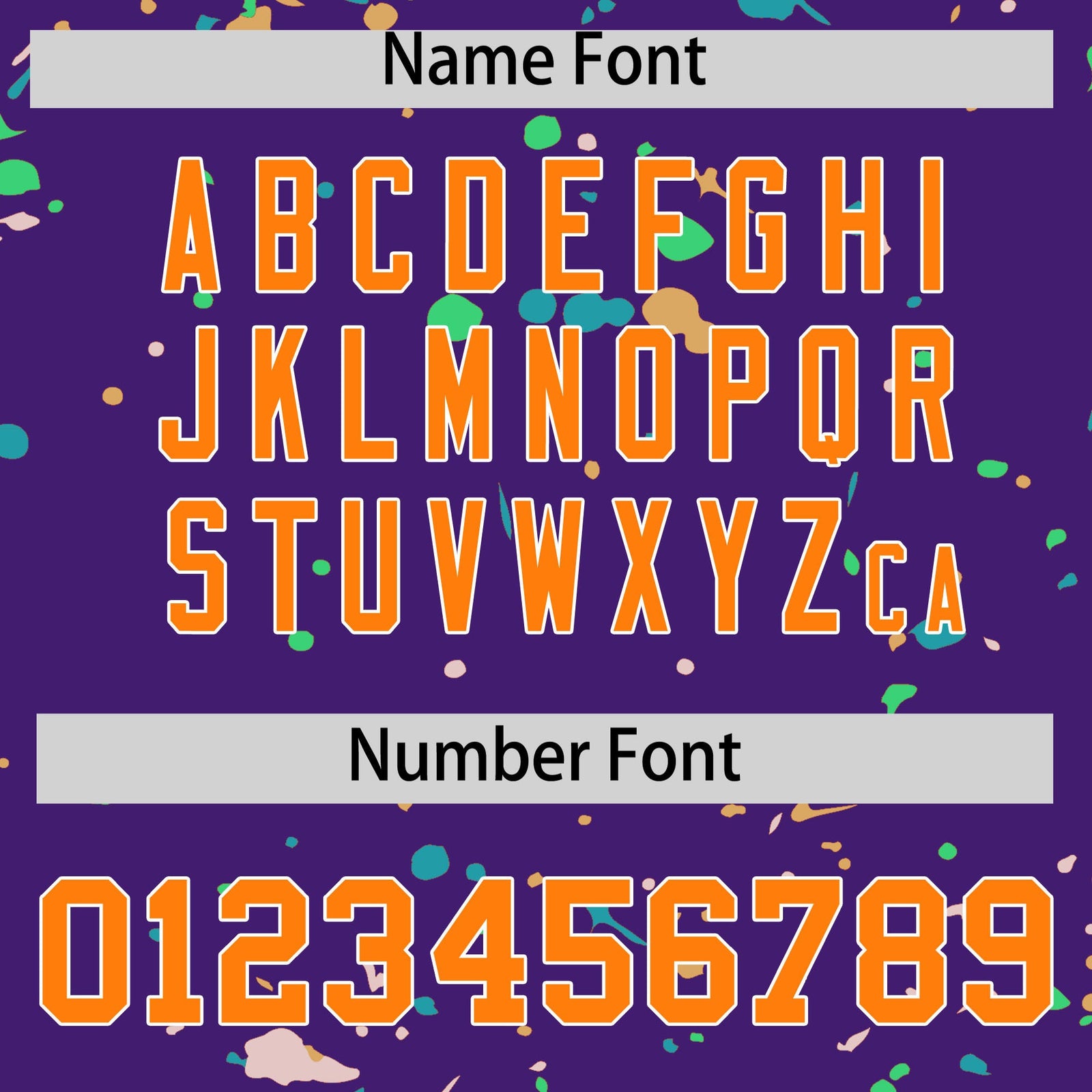 Custom Purple Orange White Spray Painting Graffiti Pattern Personalization T-shirt| KXKSHOP