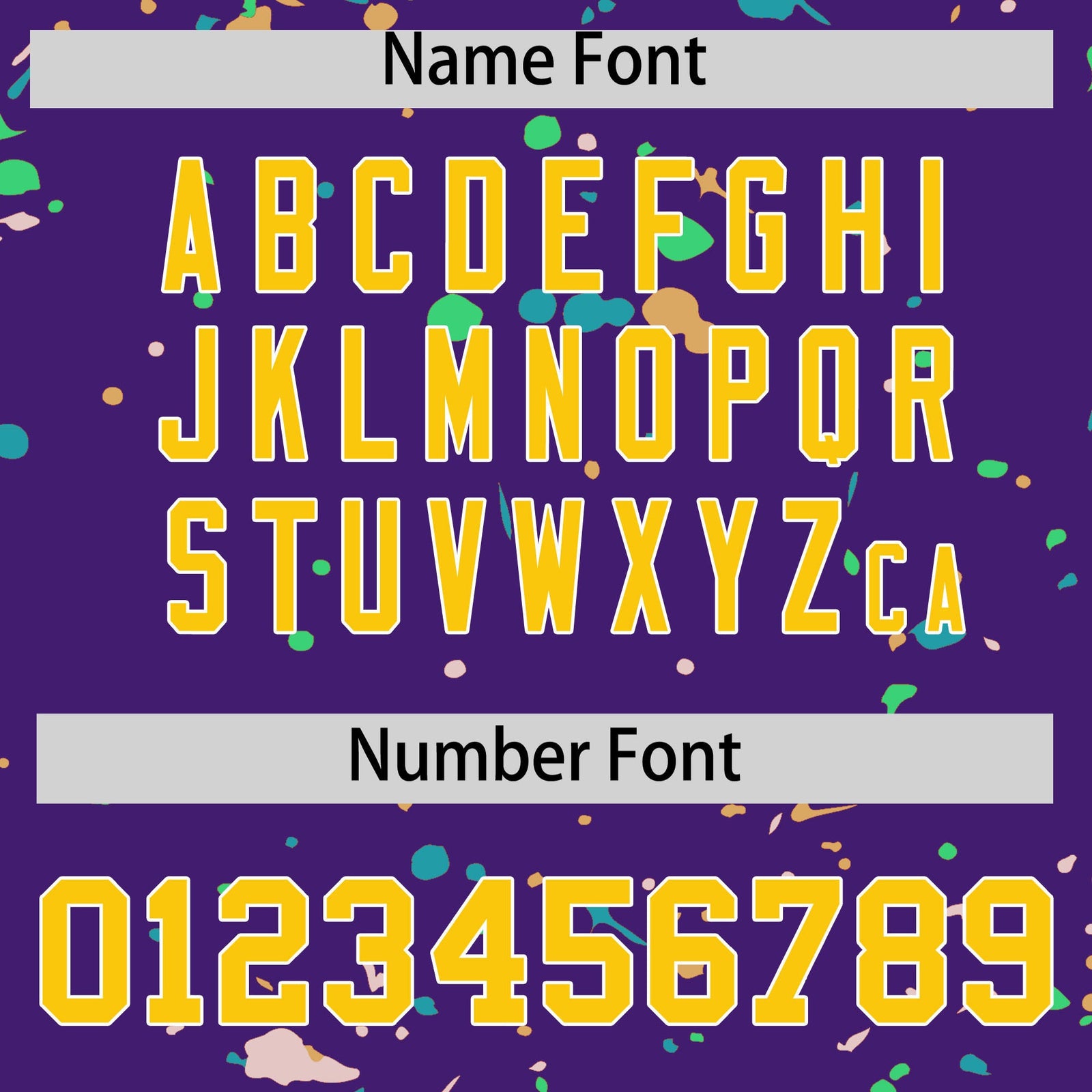 Custom Purple Gold White Spray Painting Graffiti Pattern Personalization T-shirt| KXKSHOP