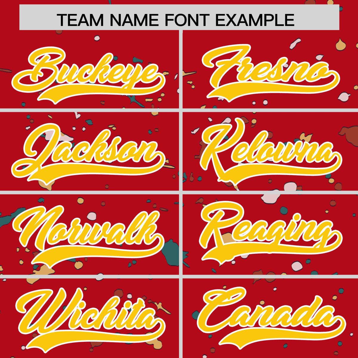 Custom Red Gold White Spray Painting Graffiti Pattern Personalization T-shirt| KXKSHOP