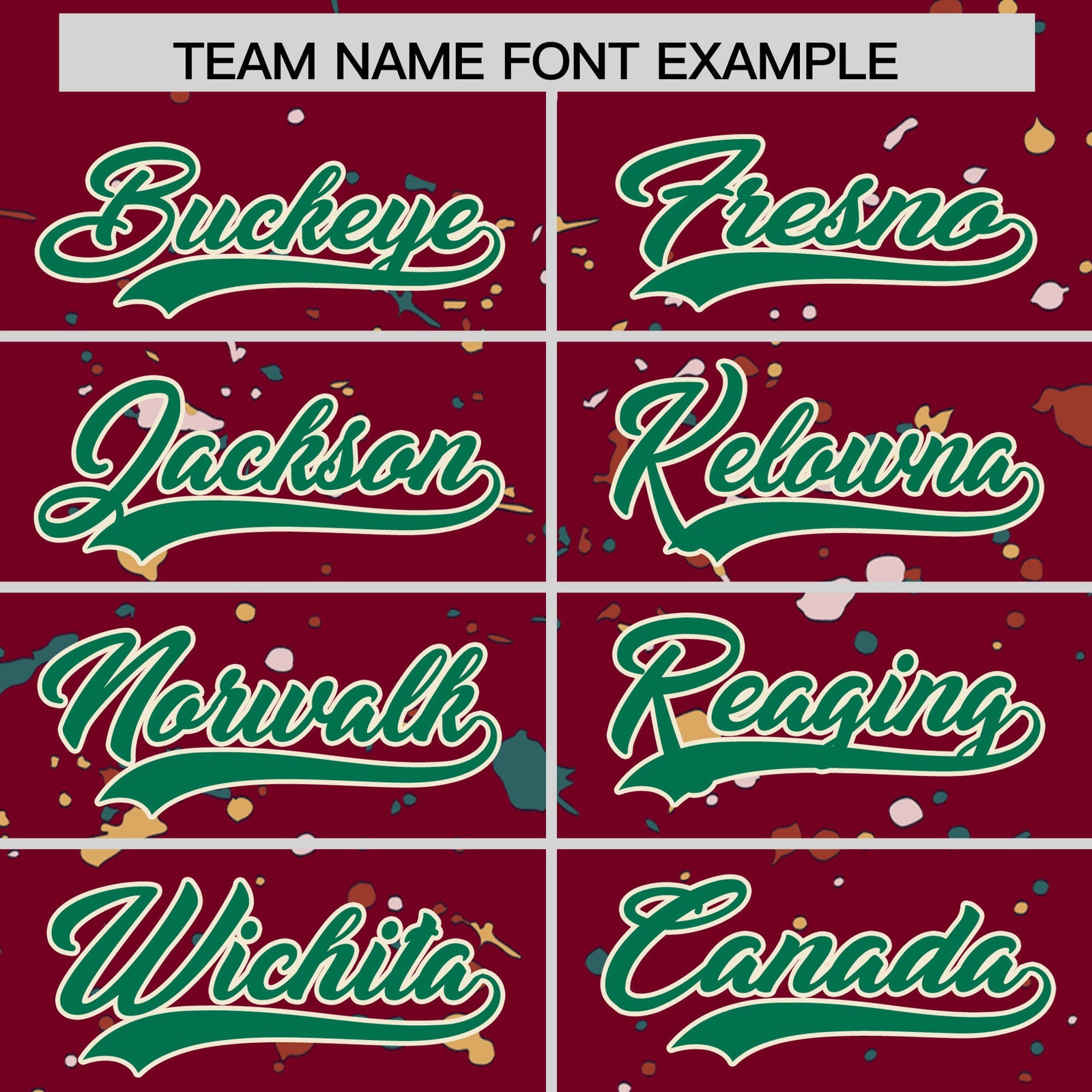 Custom Crimson Kelly Green Cream Spray Painting Graffiti Pattern Personalization T-shirt| KXKSHOP