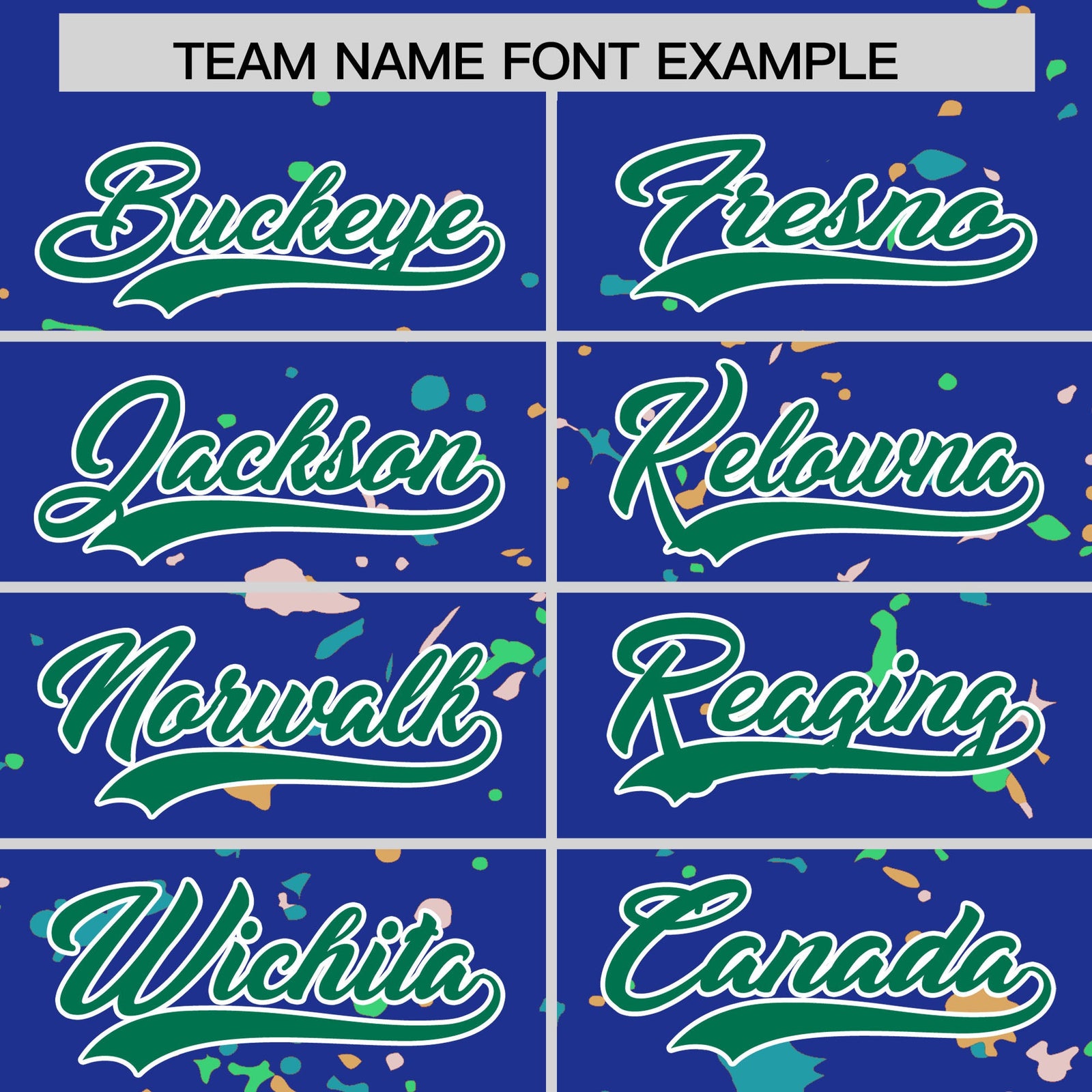 Custom Royal Blue Kelly Green White Spray Painting Graffiti Pattern Personalization T-shirt| KXKSHOP