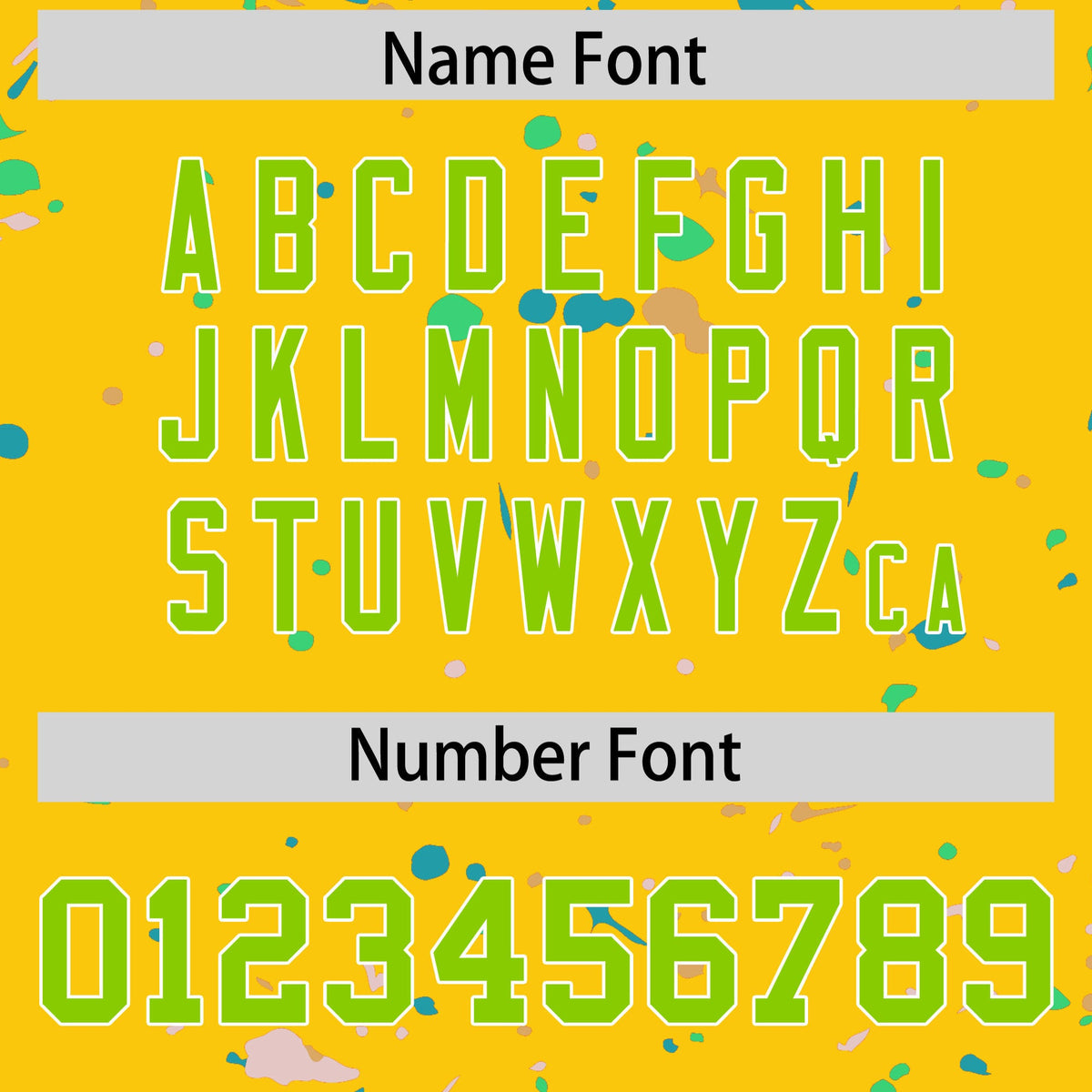 Custom Gold Neon Green White Spray Painting Graffiti Pattern Personalization T-shirt| KXKSHOP