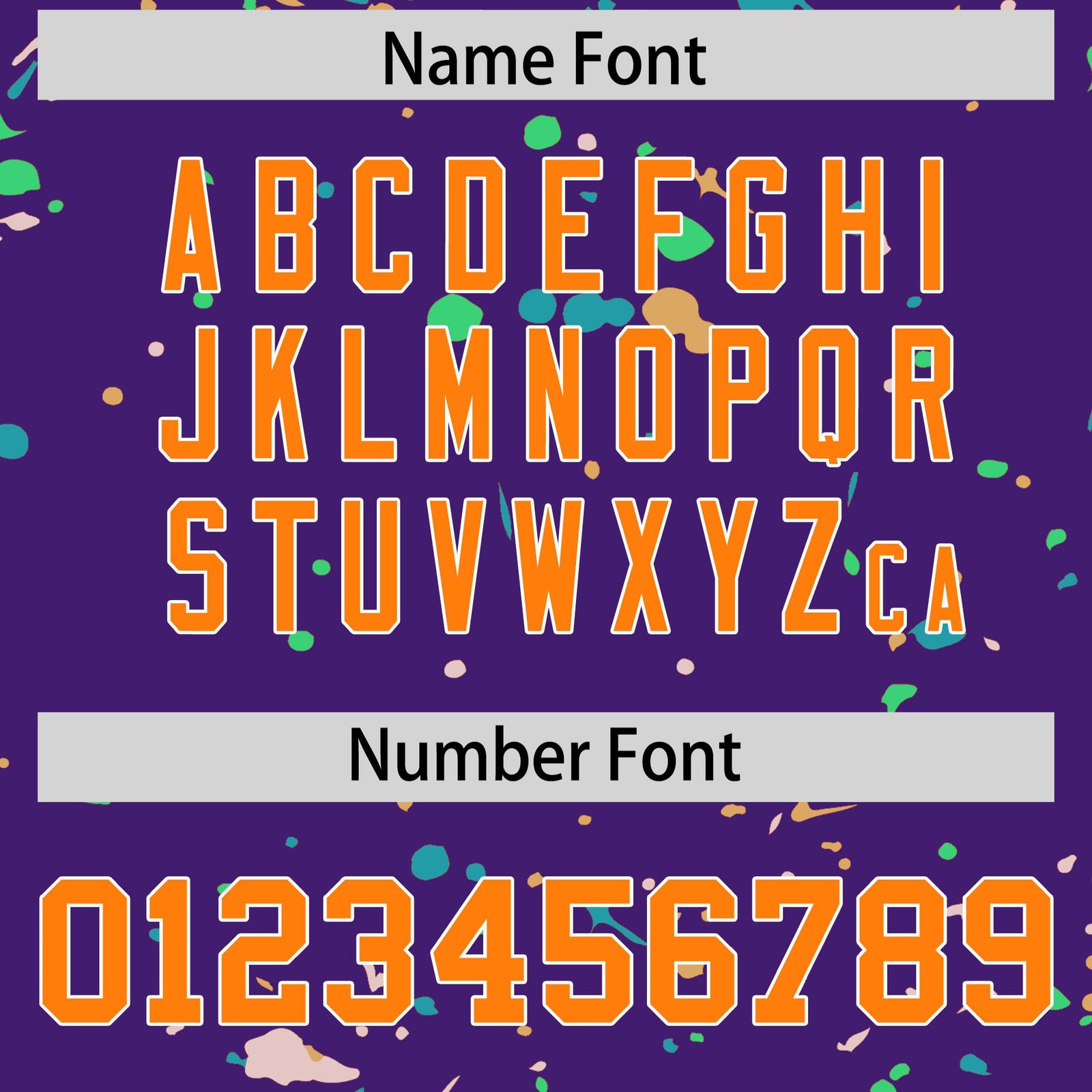 Custom Purple Orange White Spray Painting Graffiti Pattern Personalization T-shirt| KXKSHOP