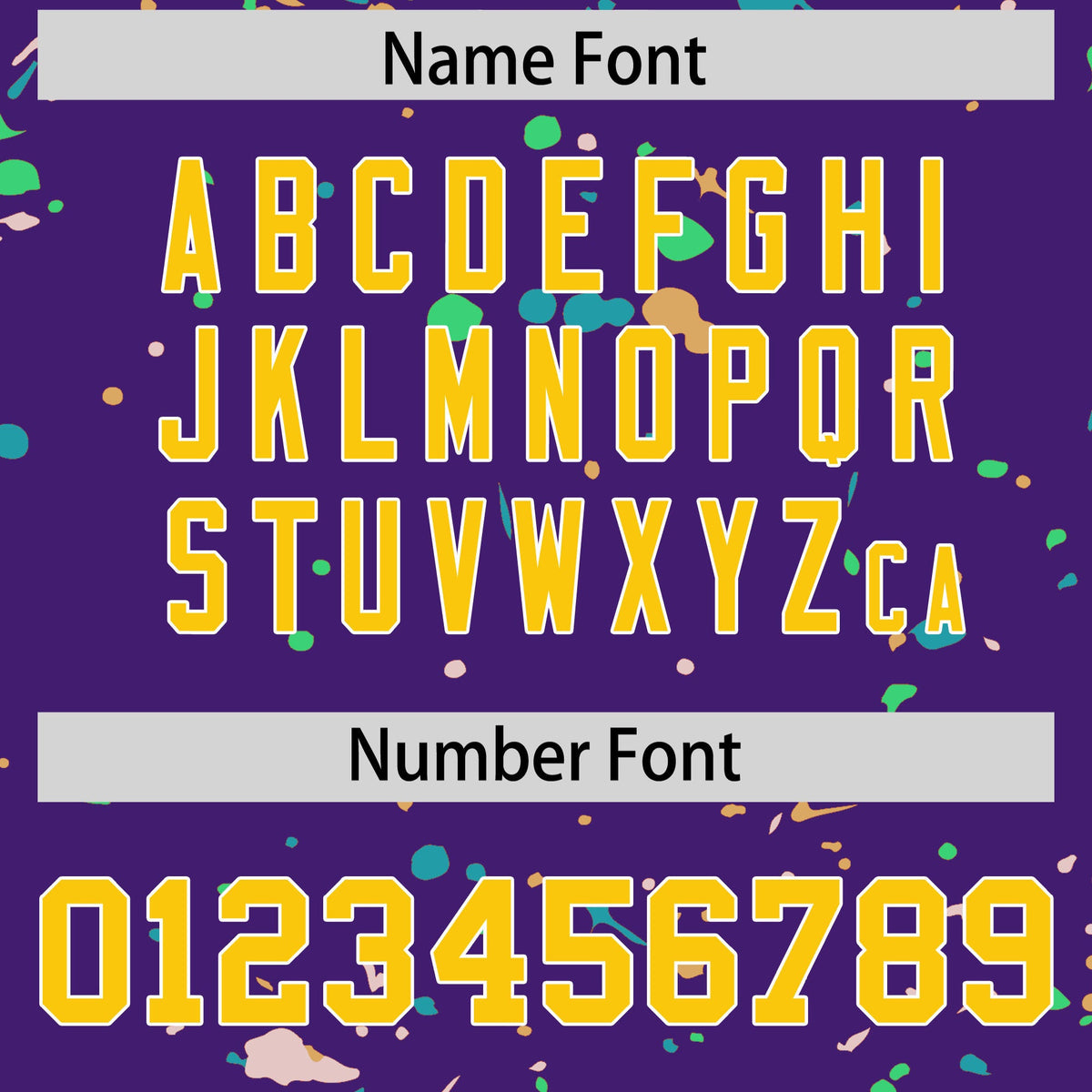 Custom Purple Gold White Spray Painting Graffiti Pattern Personalization T-shirt| KXKSHOP