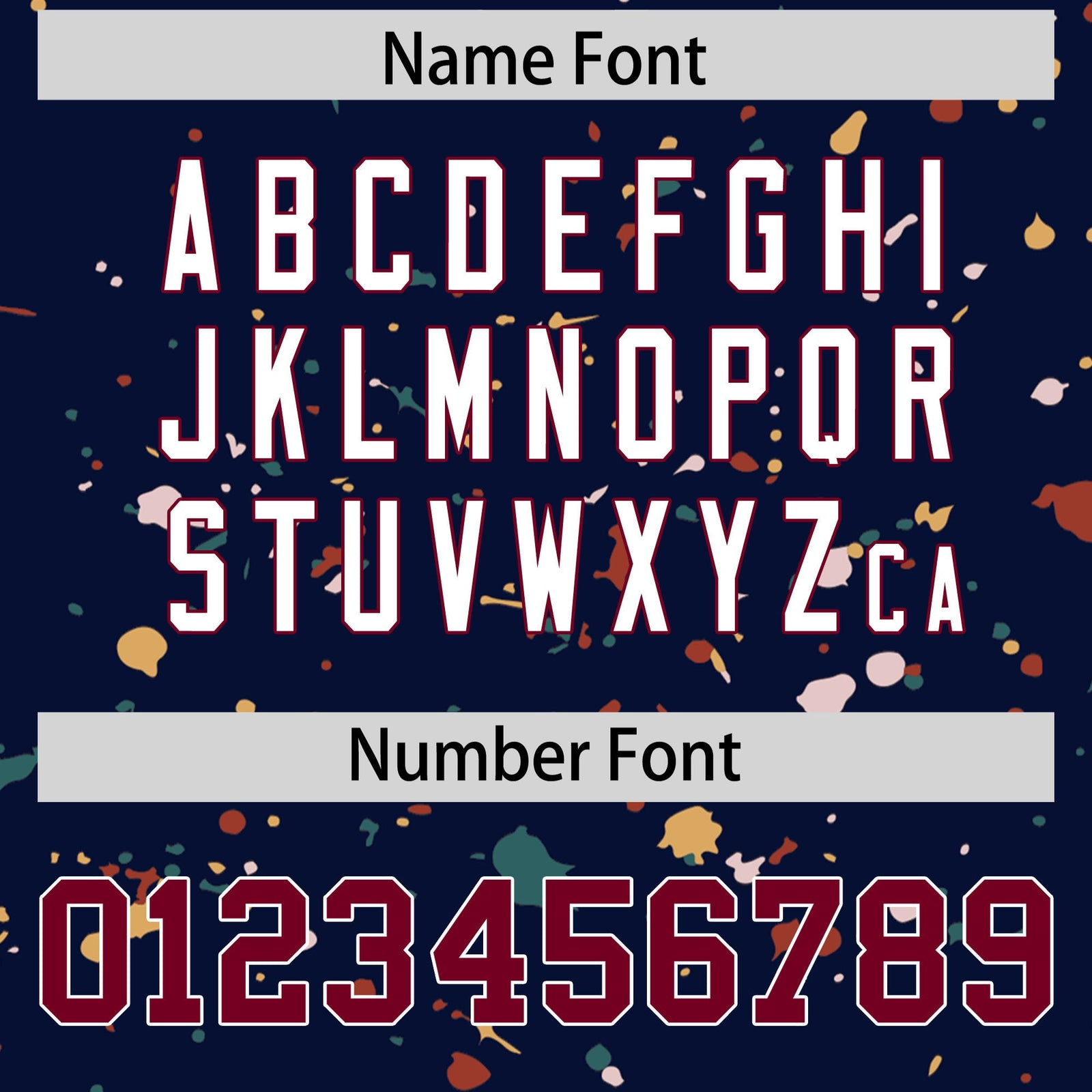 Custom Navy Crimson White Spray Painting Graffiti Pattern Personalization T-shirt| KXKSHOP