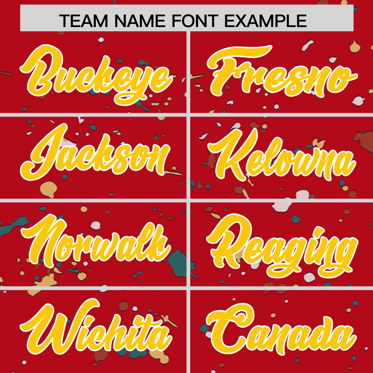 Custom Red Gold White Spray Painting Graffiti Pattern Personalization T-shirt| KXKSHOP