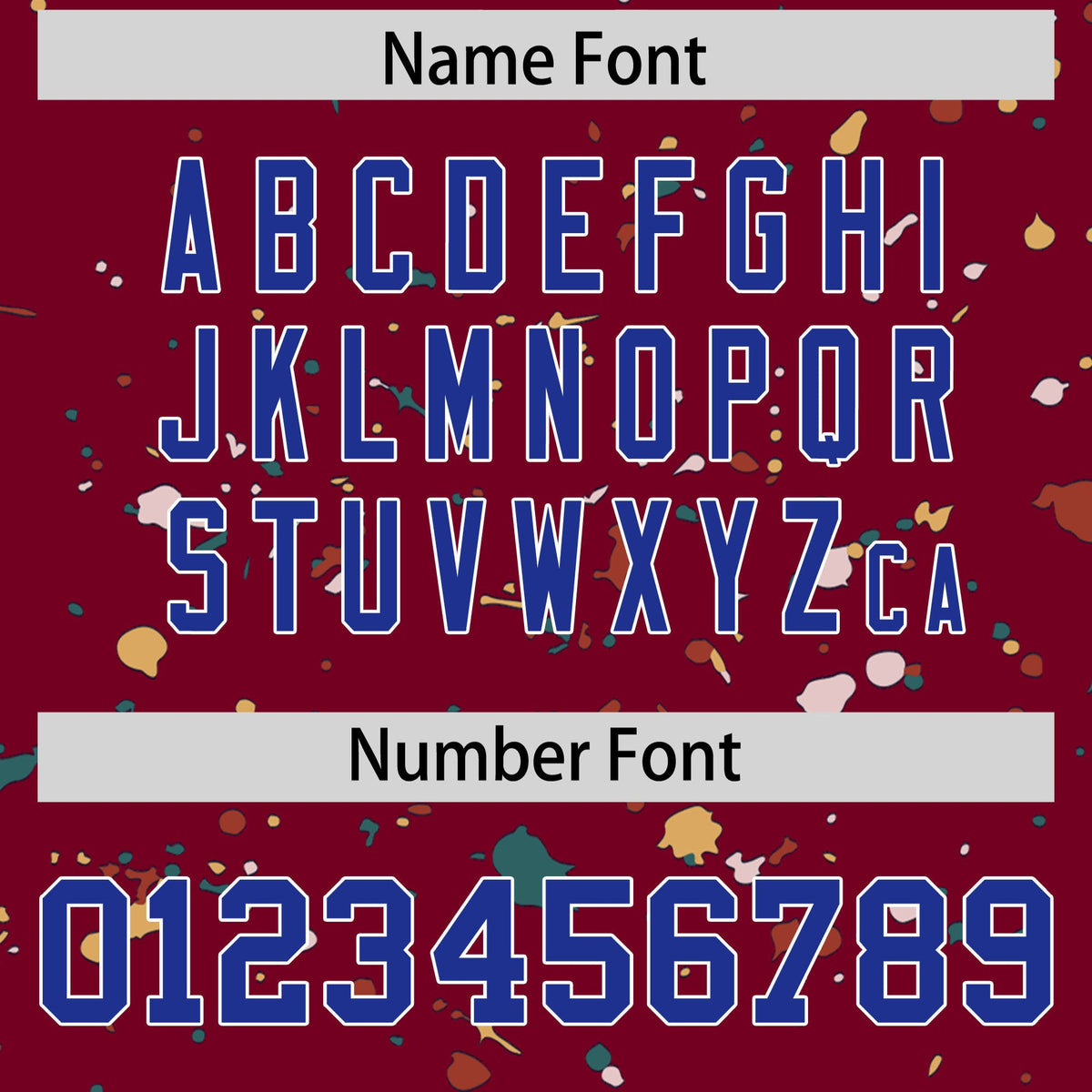 Custom Crimson Royal Blue White Spray Painting Graffiti Pattern Personalization T-shirt| KXKSHOP