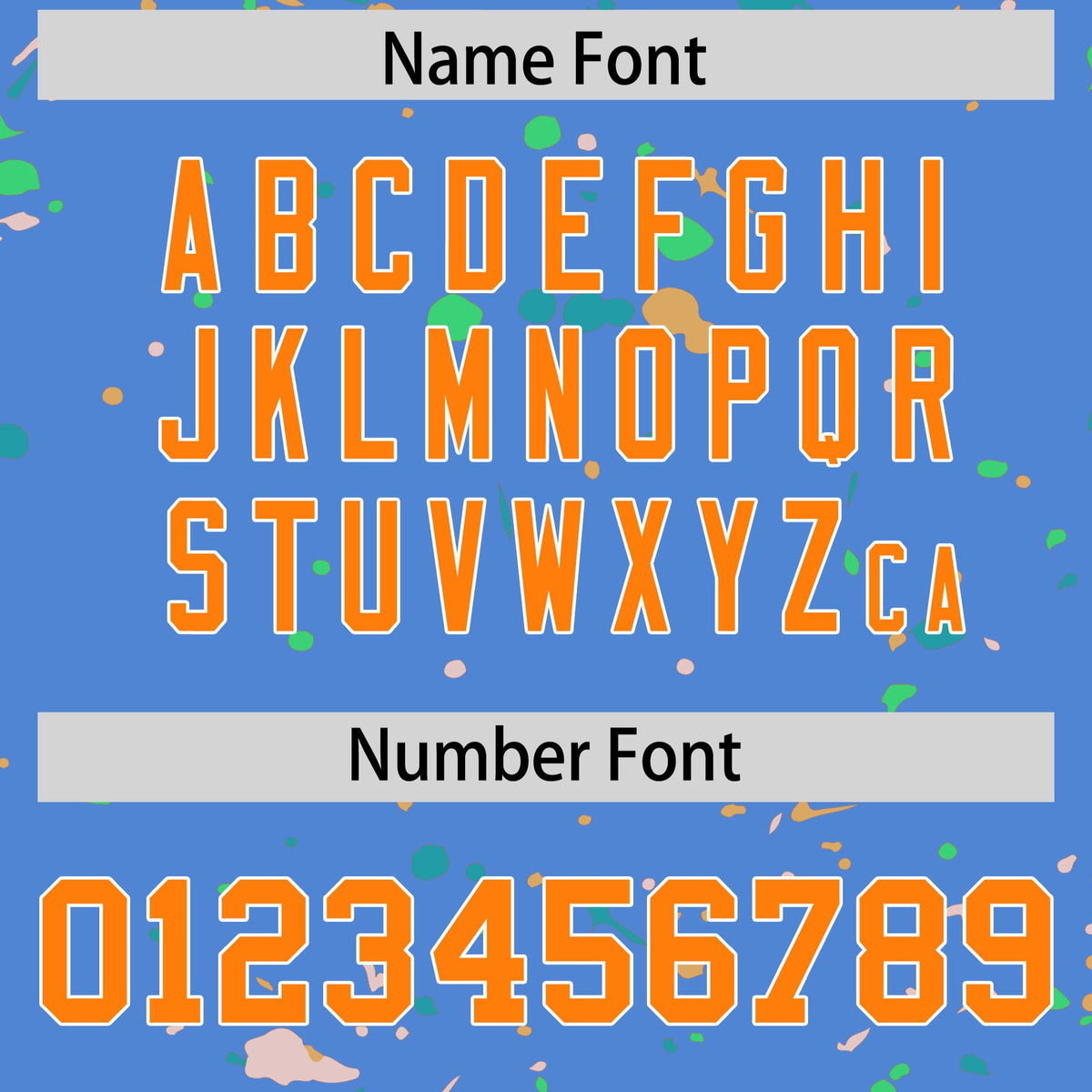 Custom Light Blue Orange White Spray Painting Graffiti Pattern Personalization T-shirt| KXKSHOP