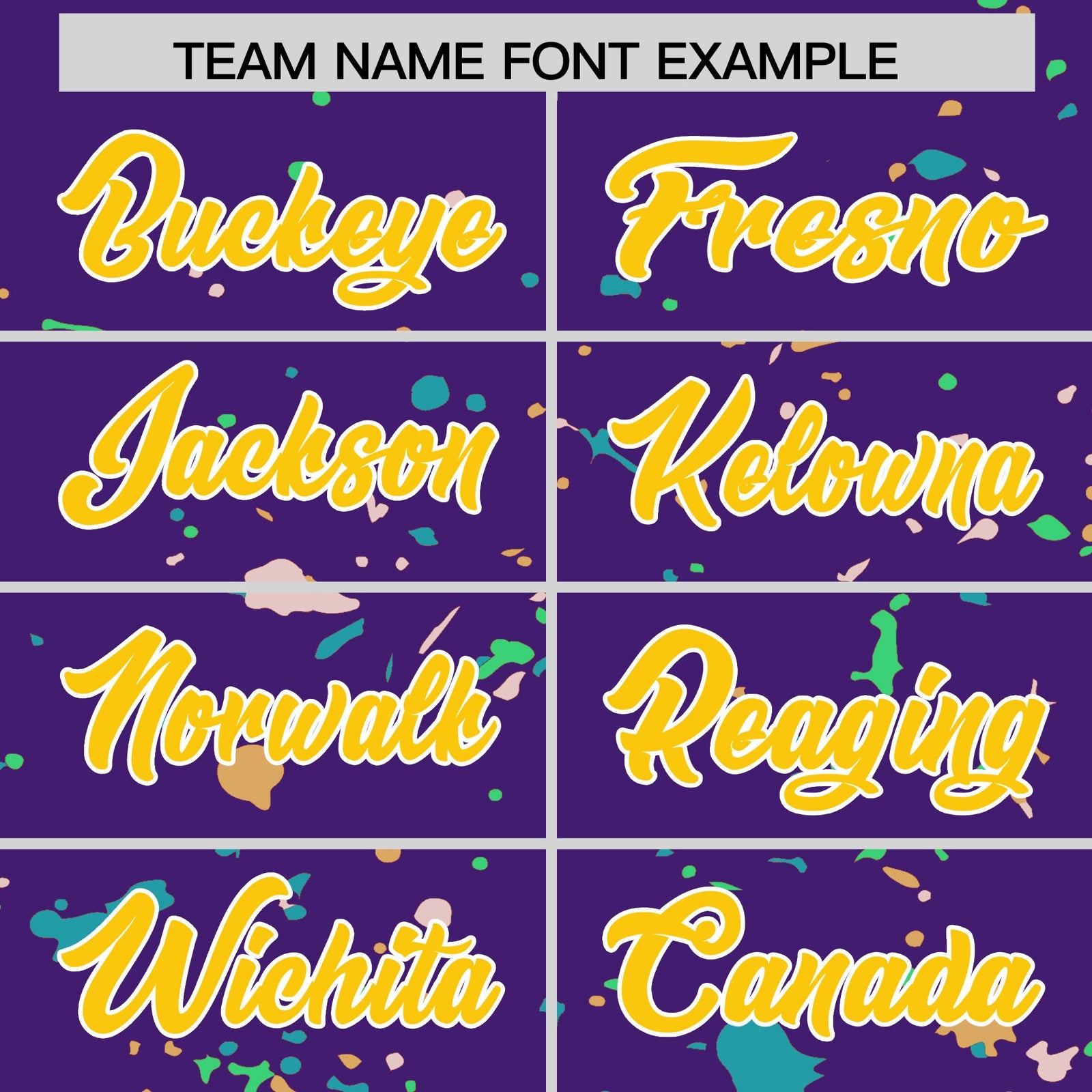 Custom Purple Gold White Spray Painting Graffiti Pattern Personalization T-shirt| KXKSHOP