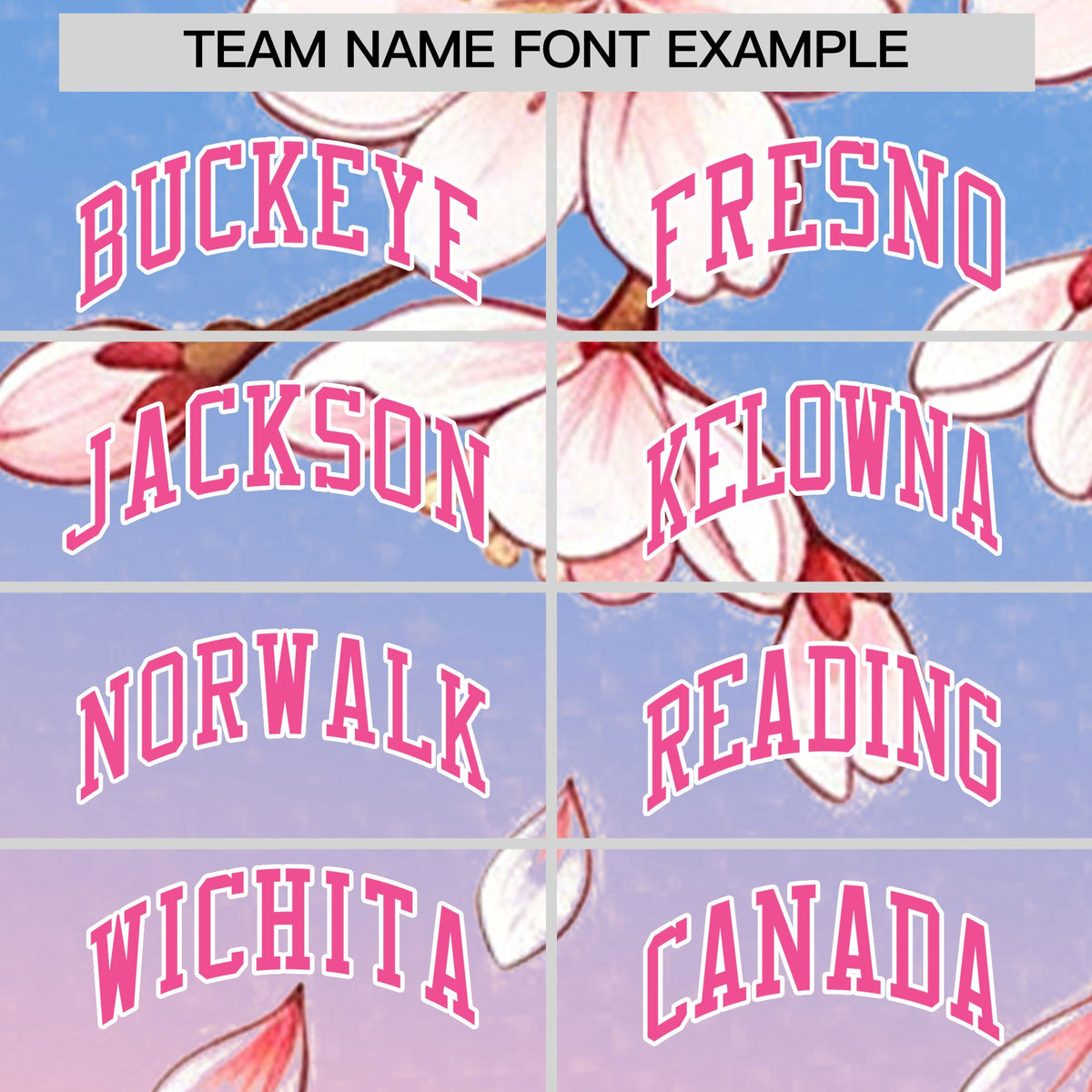 Custom Light Blue Light Pink Pink Cherry Blossoms Personalization Moisture-Wicking T-shirt| KXKSHOP