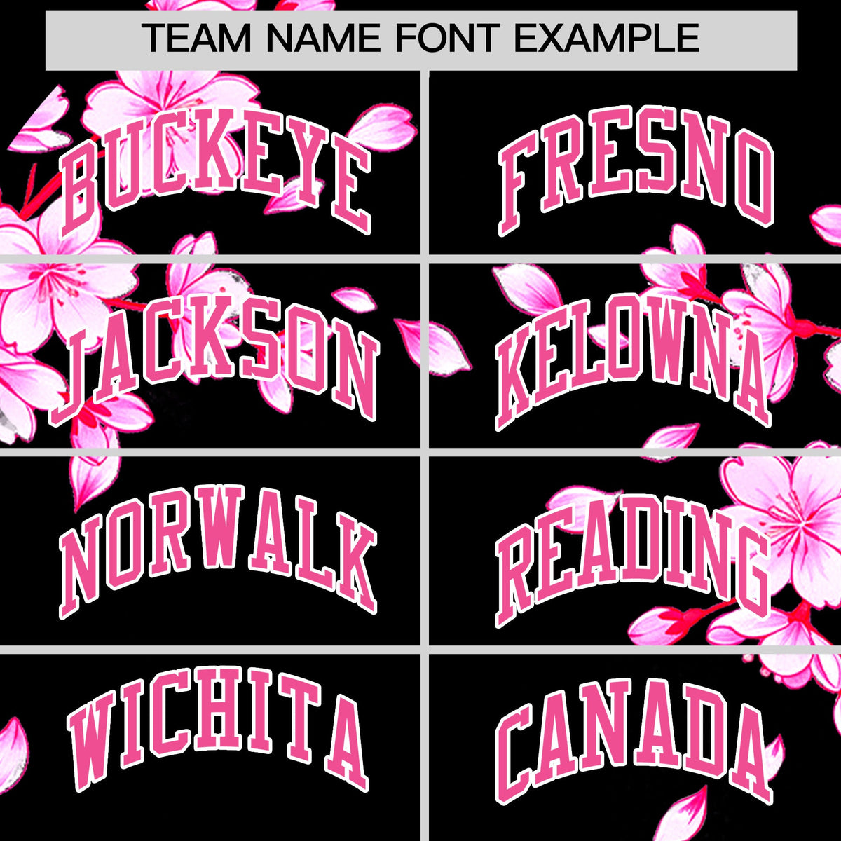 Custom Black Pink White Cherry Blossoms Personalization Moisture-Wicking T-shirt| KXKSHOP