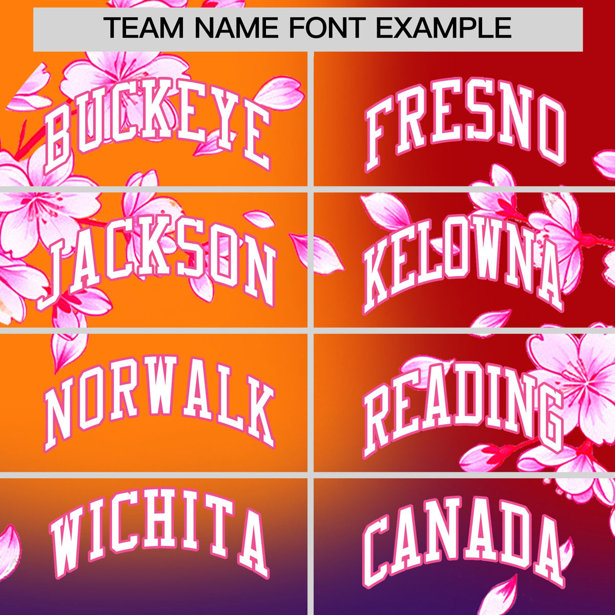 Custom Red Orange Purple Cherry Blossoms Personalization Moisture-Wicking T-shirt| KXKSHOP