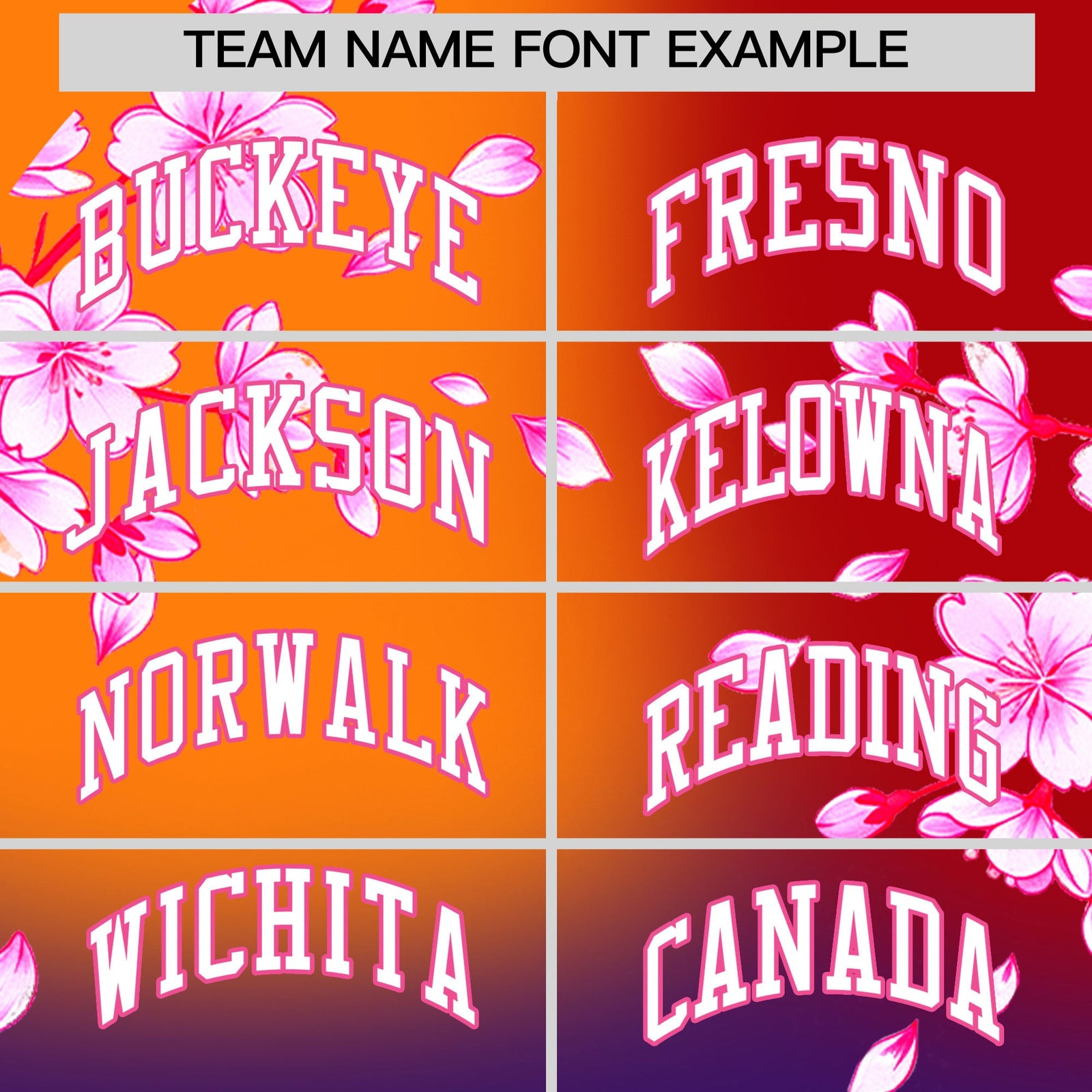 Custom Red Orange Purple Cherry Blossoms Personalization Moisture-Wicking T-shirt| KXKSHOP