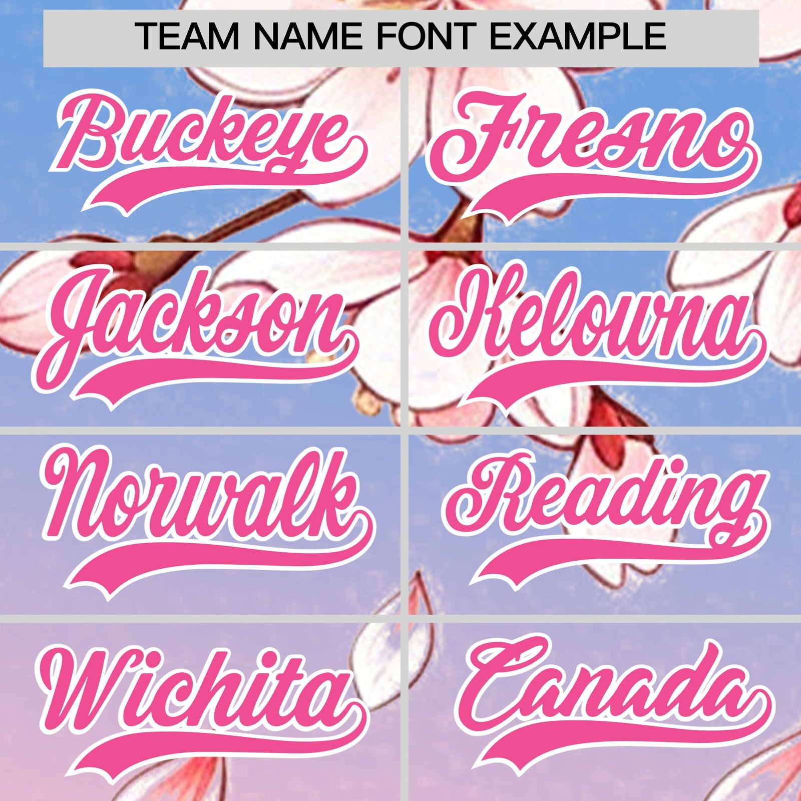 Custom Light Blue Light Pink Pink Cherry Blossoms Personalization Moisture-Wicking T-shirt| KXKSHOP