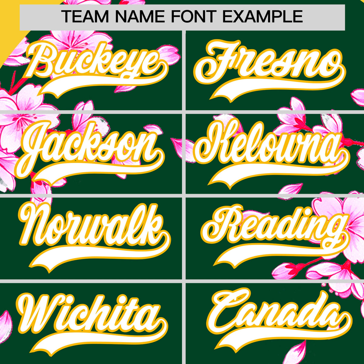 Custom Dark Green Gold White Cherry Blossoms Personalization Stretch Fabric T-shirt| KXKSHOP