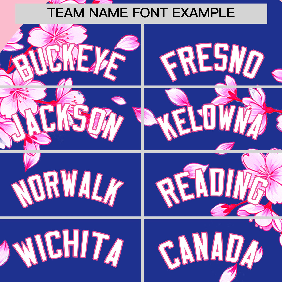 Custom Royal Blue Light Pink White Cherry Blossoms Personalization Moisture-Wicking T-shirt| KXKSHOP