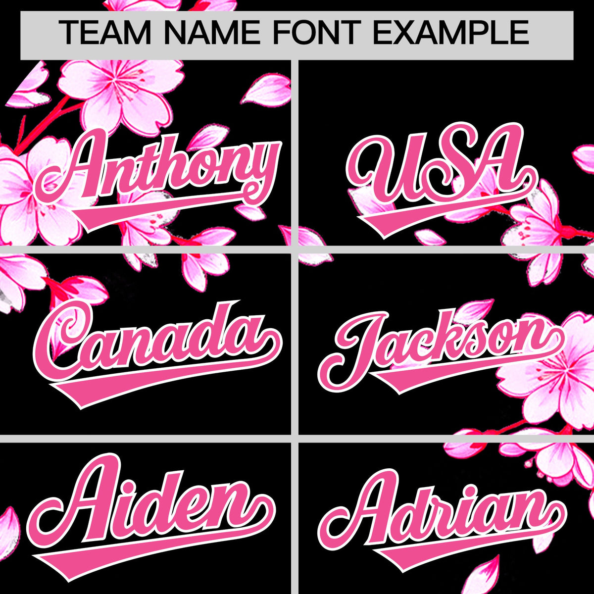 Custom Black Pink White Cherry Blossoms Personalization Moisture-Wicking T-shirt| KXKSHOP