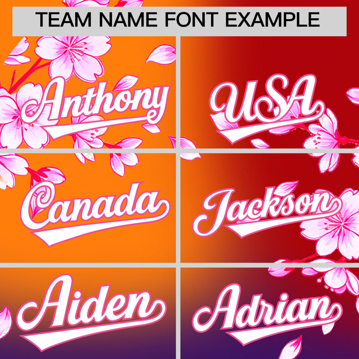 Custom Red Orange Purple Cherry Blossoms Personalization Moisture-Wicking T-shirt| KXKSHOP