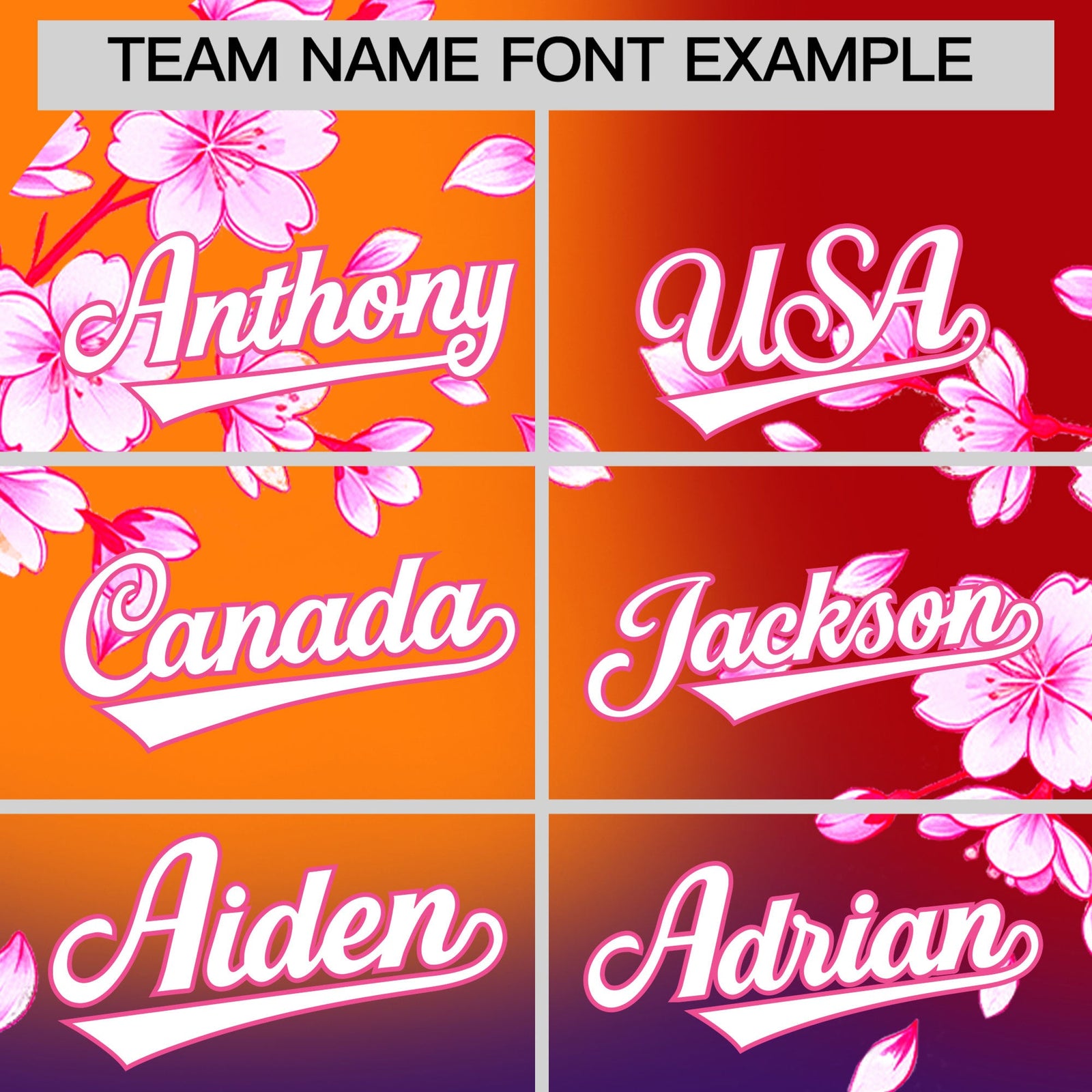 Custom Red Orange Purple Cherry Blossoms Personalization Moisture-Wicking T-shirt| KXKSHOP