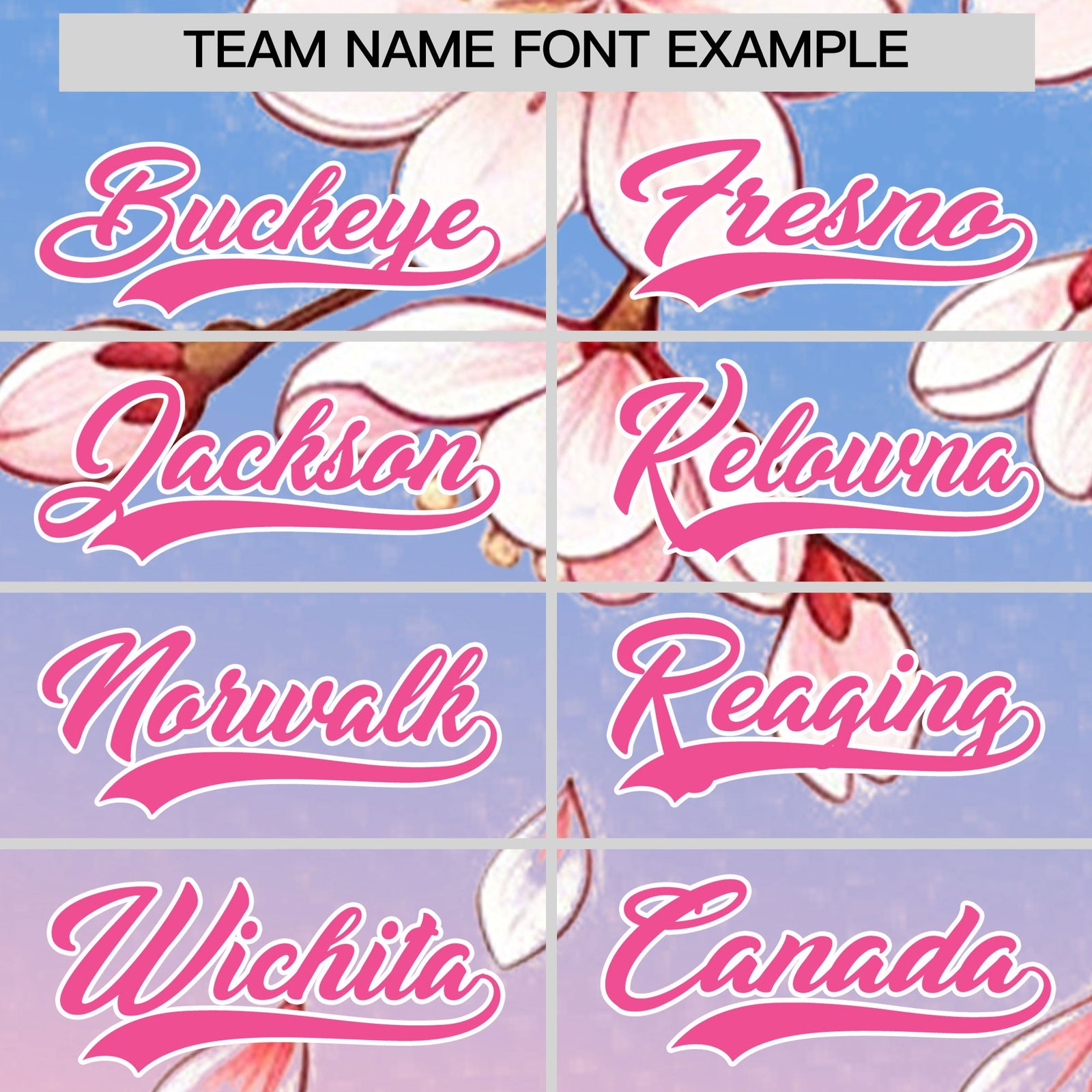 Custom Light Blue Light Pink Pink Cherry Blossoms Personalization Moisture-Wicking T-shirt| KXKSHOP